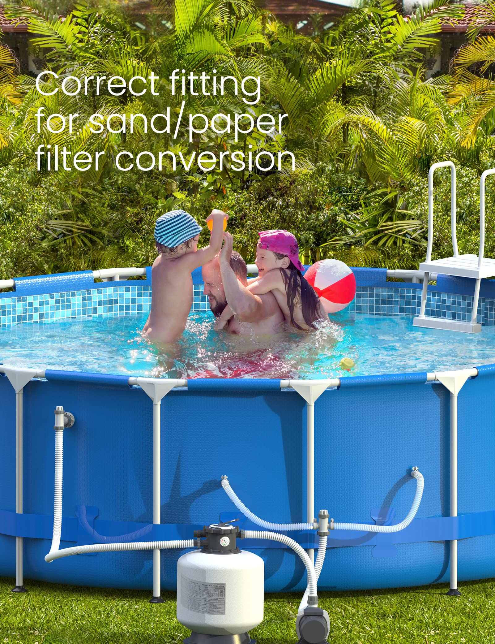 2 in 1 Split Swimming Pool Hose Plunger Valve - Replacement Part for Pool Filter Circulation System | Perfect for Inground & Above Ground Pools Maintenance