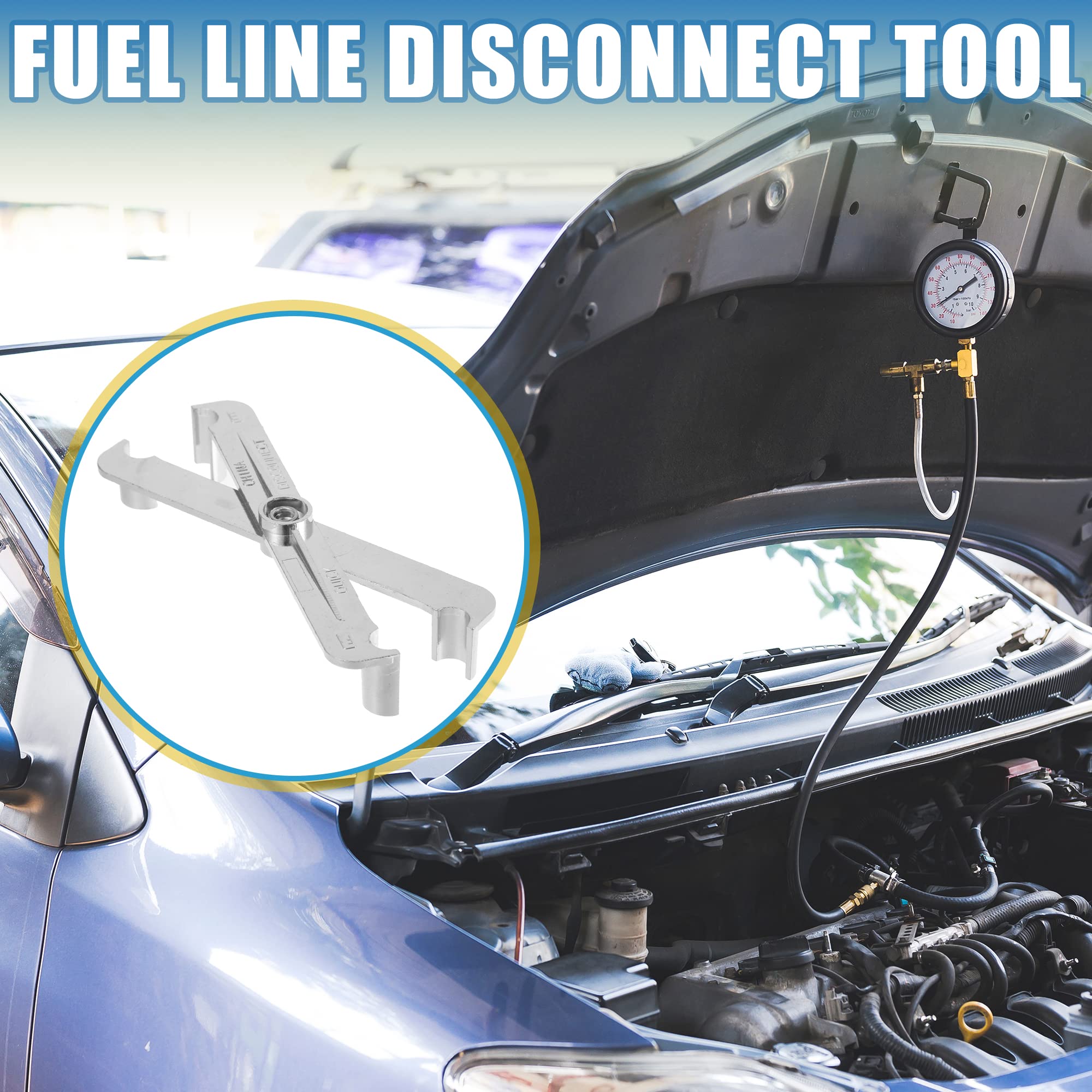 3/8-Inch & 5/16-Inch Fuel Line Disconnect Tool Kit - Professional Quick Release Tool for GM Ford Fuel Heater AC Transmission Oil Cooler Lines - Durable Steel Construction for Auto Repair & Maintenance