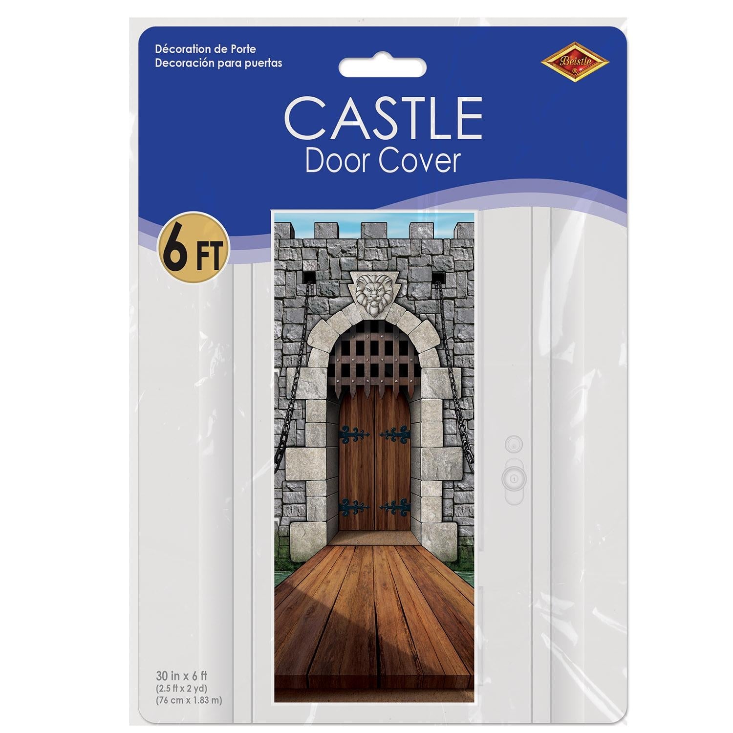 Beistle 12-Pack Castle Party Door Covers - Decorative Entrance Decor for Medieval, Halloween, and Birthday Party Themes - Perfect for Home, School, and Event Decorations