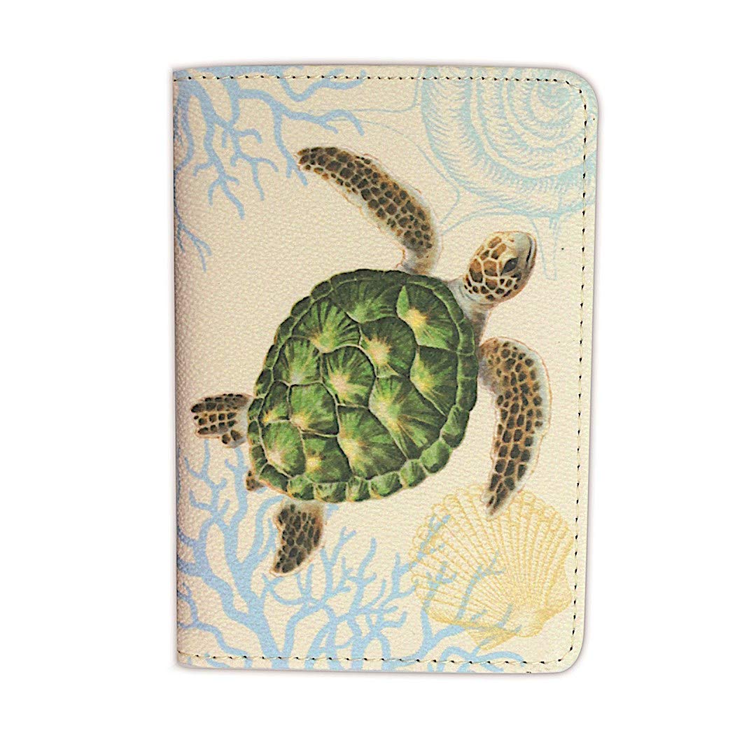Island Heritage Hawaiian Style Passport Holder with Honu Turtle Design - Travel Wallet for Vacation, Cruise & International Trips