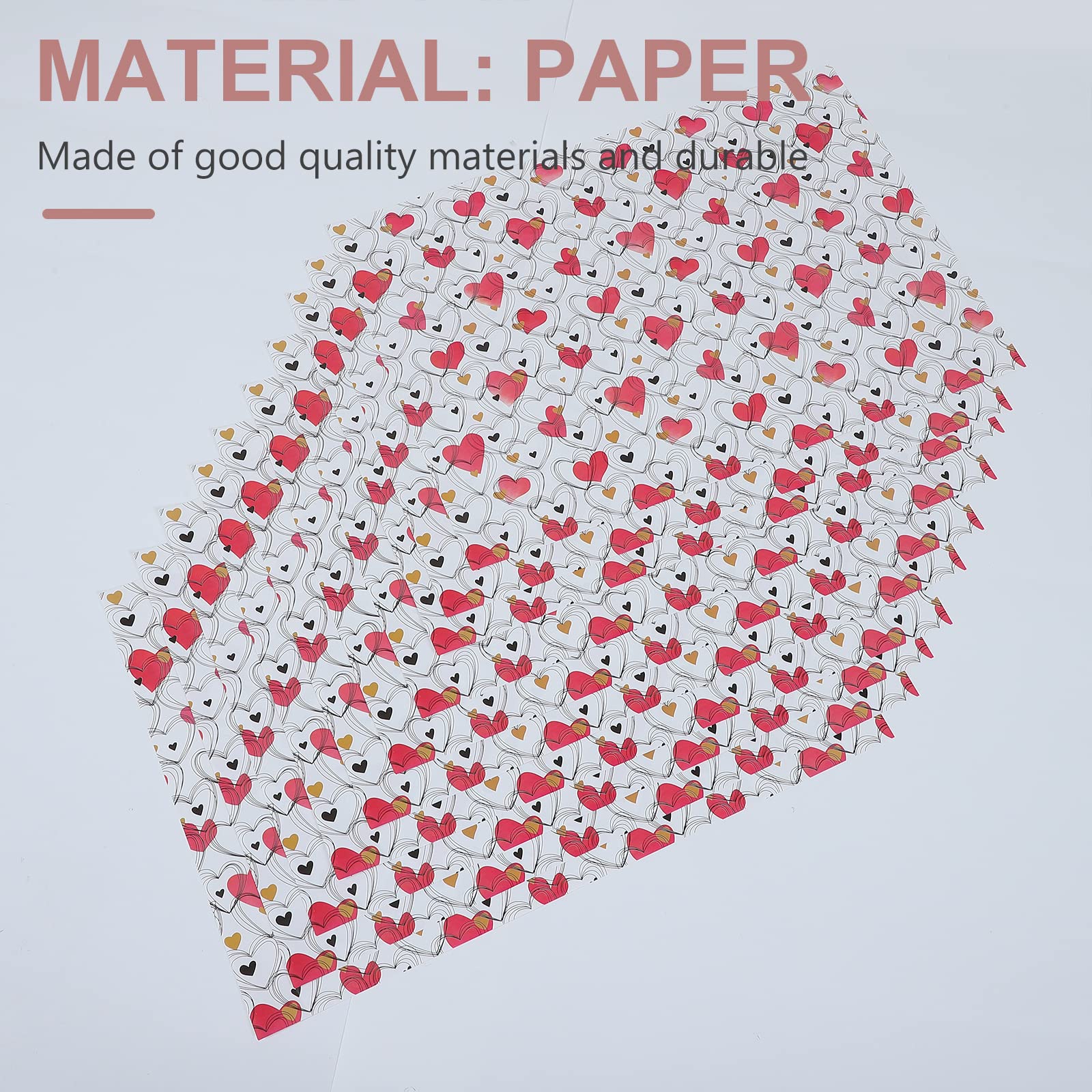 ABOOFAN 10 Sheets Valentine's Day Wrapping Paper - Pink Heart Design Double Sided Gift Wrap for Christmas Stockings, DIY Bouquets, Baby Shower Decorations & Party Favors | Perfect for Holiday Gifts, Wedding Favors and Birthday Presents