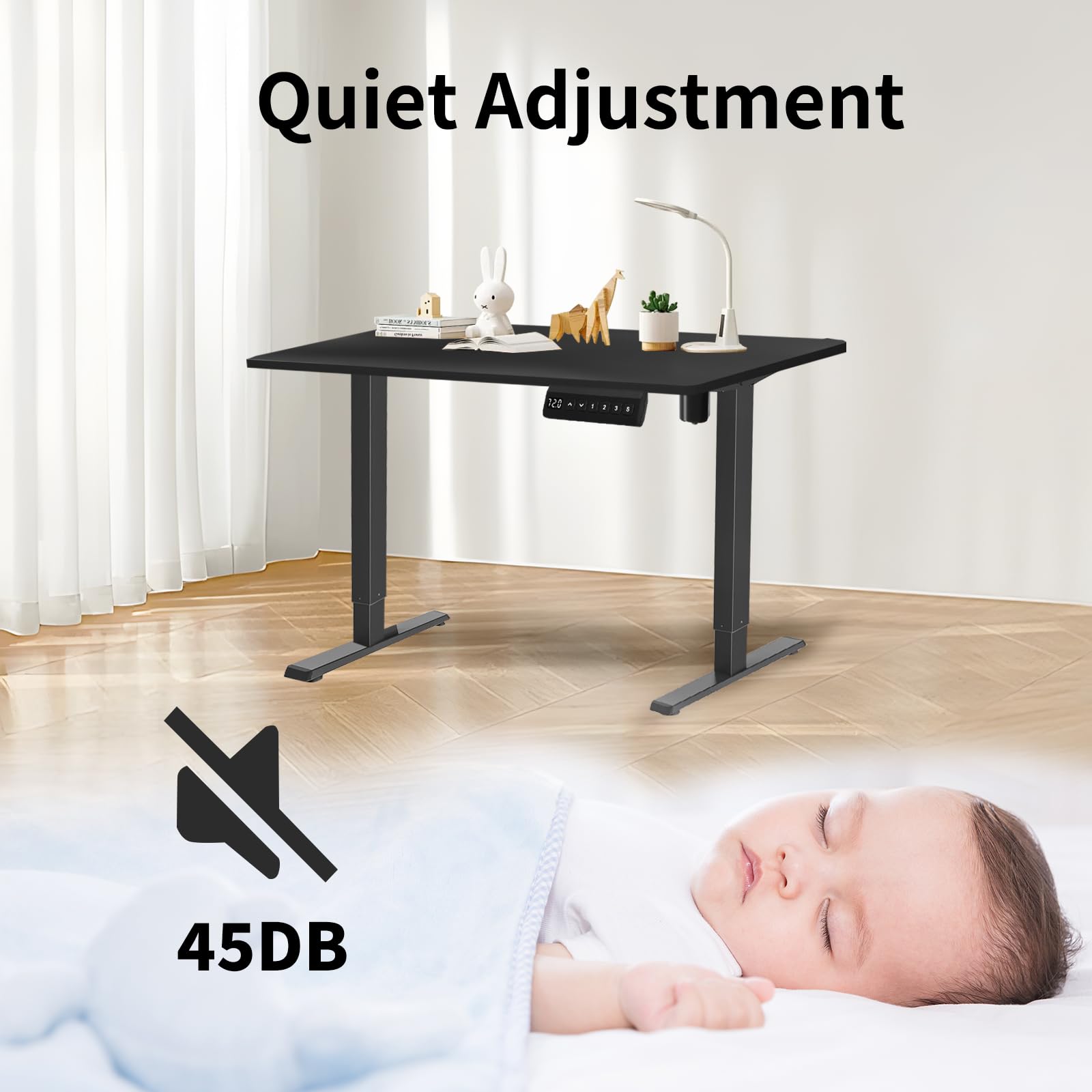 Electric Standing Desk Frame - Adjustable Height Up to 47.2