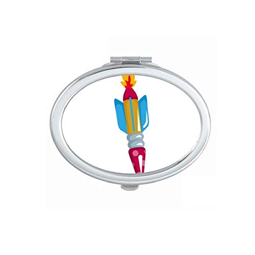 DIYthinker Universe & Alien Rocket Mirror - Portable Folding Double-Sided Makeup Mirror for Travel, Vanity & Cosmetics (Space-Themed Gift for Teens & Adults)