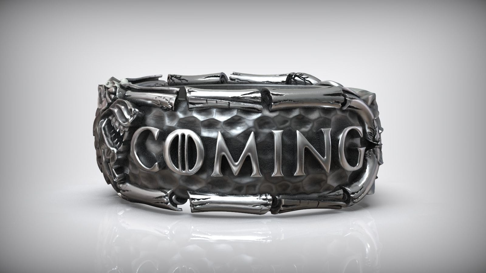 Handmade 925 Sterling Silver Wolf Ring - Unique Oxidized Targaryen & House Stark Inspired Jewelry for Men & Women | Perfect for Winter Weddings, GOT Cosplay & Gift Giving