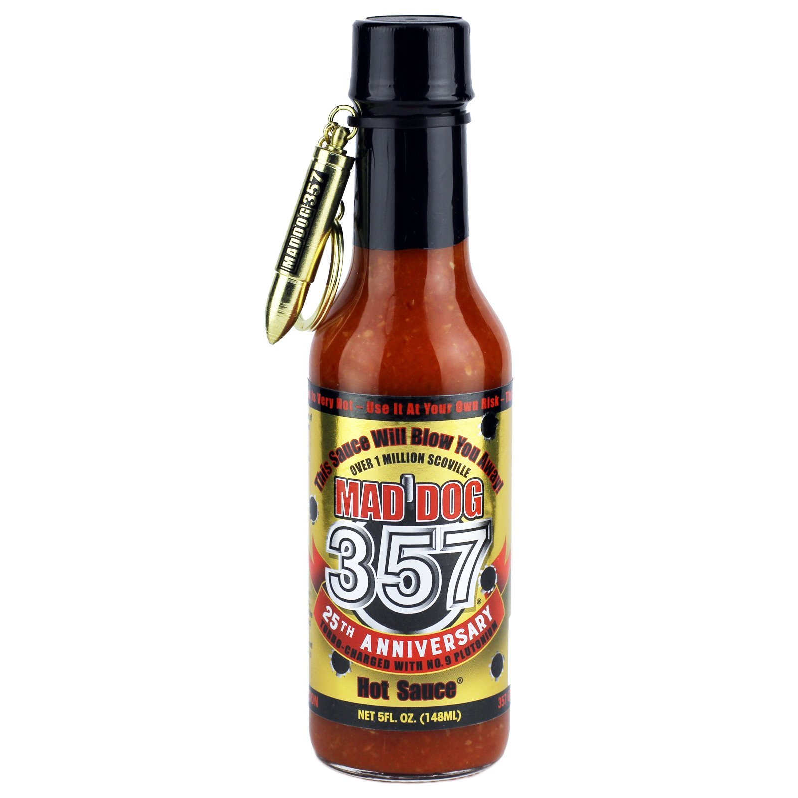 Mad Dog 357 Deluxe 4 Bottle Gourmet Hot Sauce Gift Set - Premium Spicy Hot Sauces for BBQ, Wings & Tacos - Perfect for Hot Sauce Lovers & Gifts