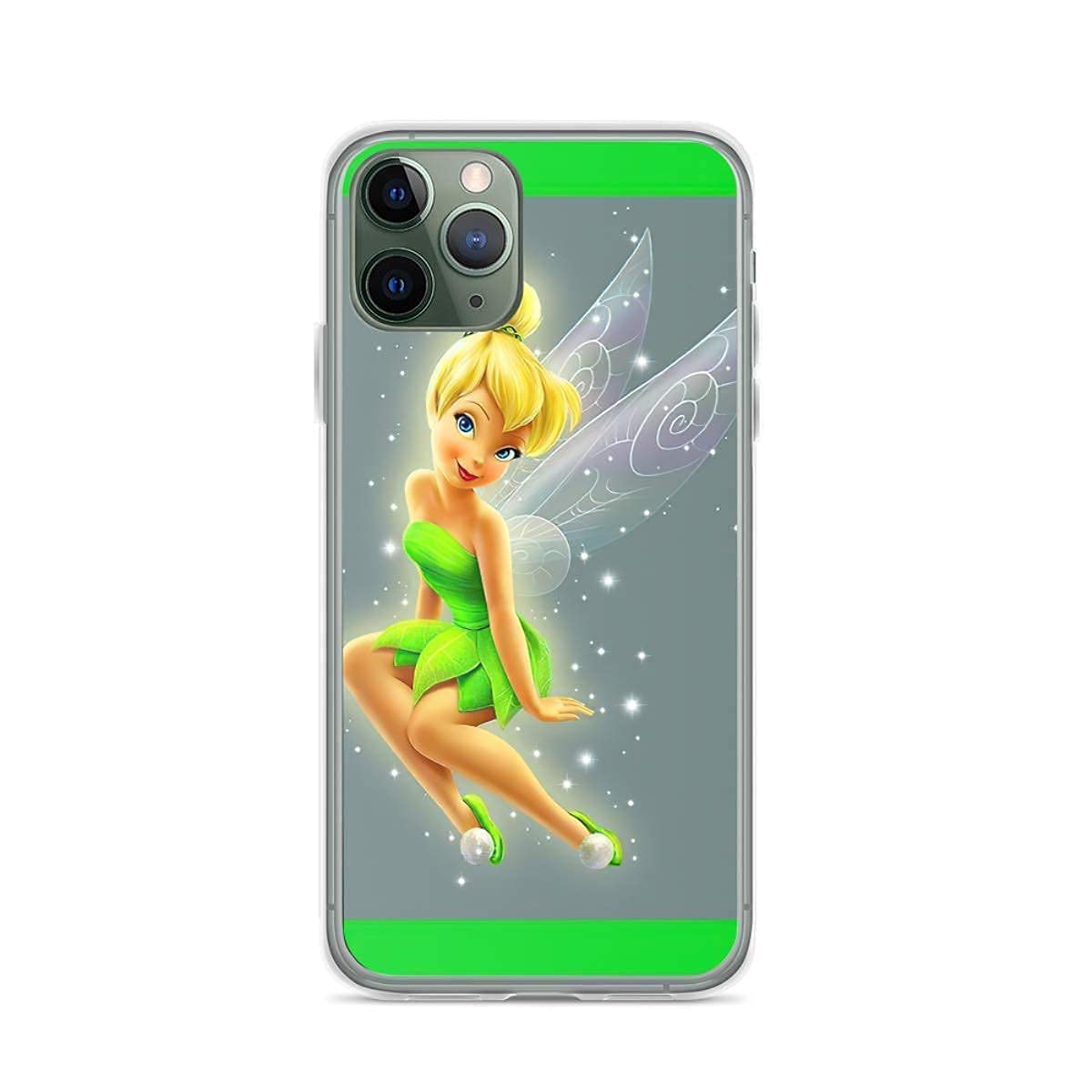 Tinker Bell Transparent Phone Case Compatible with iPhone 12/13 Pro/Max/Mini, 11 Pro Max, XR, SE 2020, 7/8, X/Xs, 6S Plus & Samsung S20/S21 Ultra - Cute Fairy Design for Daily Protection & Style