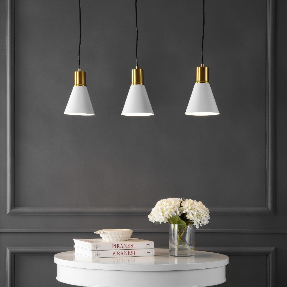 Apollo Modern Metal LED Pendant Light - Industrial Style Hanging Light Fixture for Kitchen Island, Dining Room & Living Room Ceiling