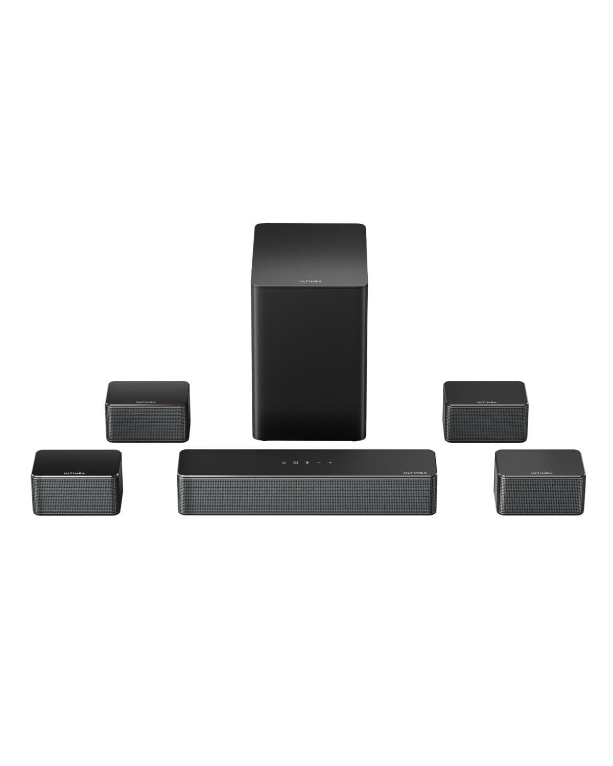ULTIMEA 7.1 Channel Soundbar with Wireless Subwoofer - 410W Peak Power Home Theater System, Virtual Surround Sound, App Control, 4 Wired Speakers - Perfect for Movie Nights, Gaming & Music Streaming in Living Rooms & Home Theaters