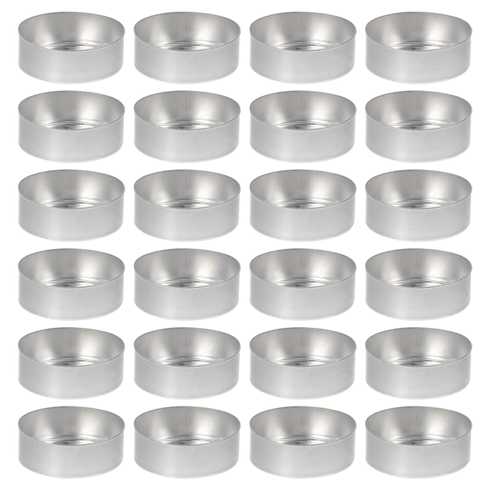 50-Pack Aluminum Tealight Candle Cups - Small Empty Tins for DIY Candle Making, Wedding Decorations & Home Aromatherapy - Perfect for Parties, Spa Nights & Romantic Ambiance