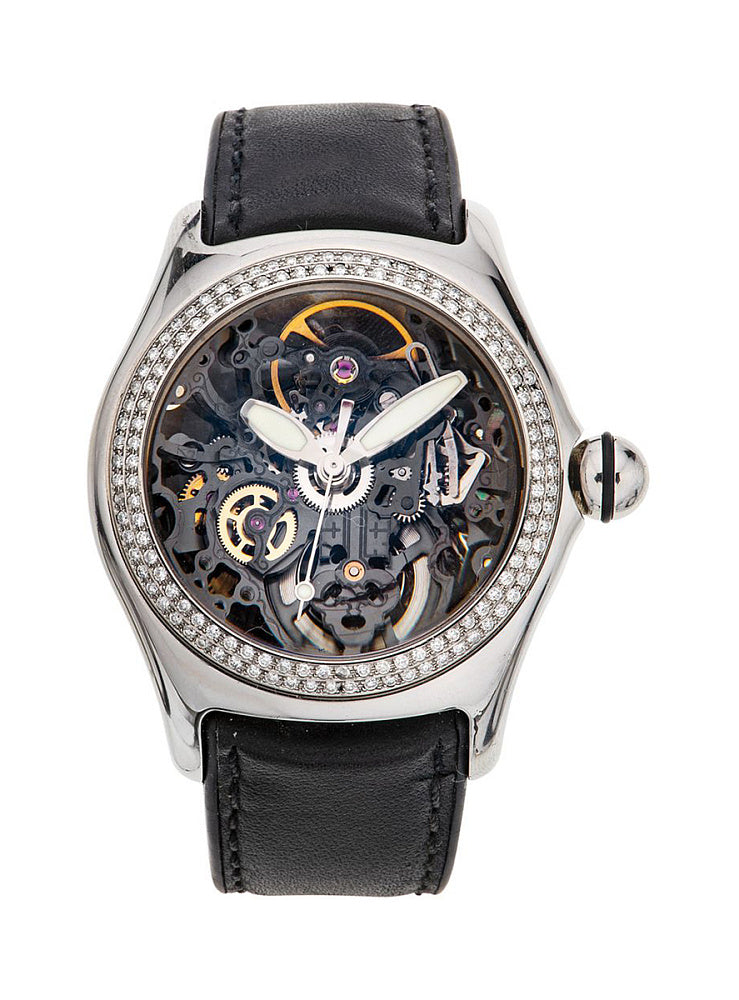 Corum Bubble Skeleton Men's Watch - Stainless Steel Case with Diamond Accents | Luxury Automatic Timepiece for Business, Gifts & Special Occasions