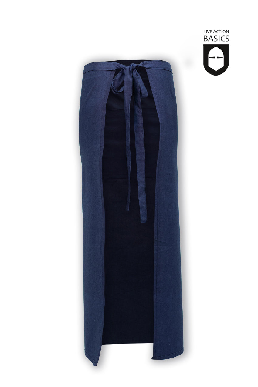 Long Blue Apron - Durable & Stylish Kitchen Apron for Cooking, Baking & Grilling - Perfect for Chefs, Home Cooks & BBQ Enthusiasts