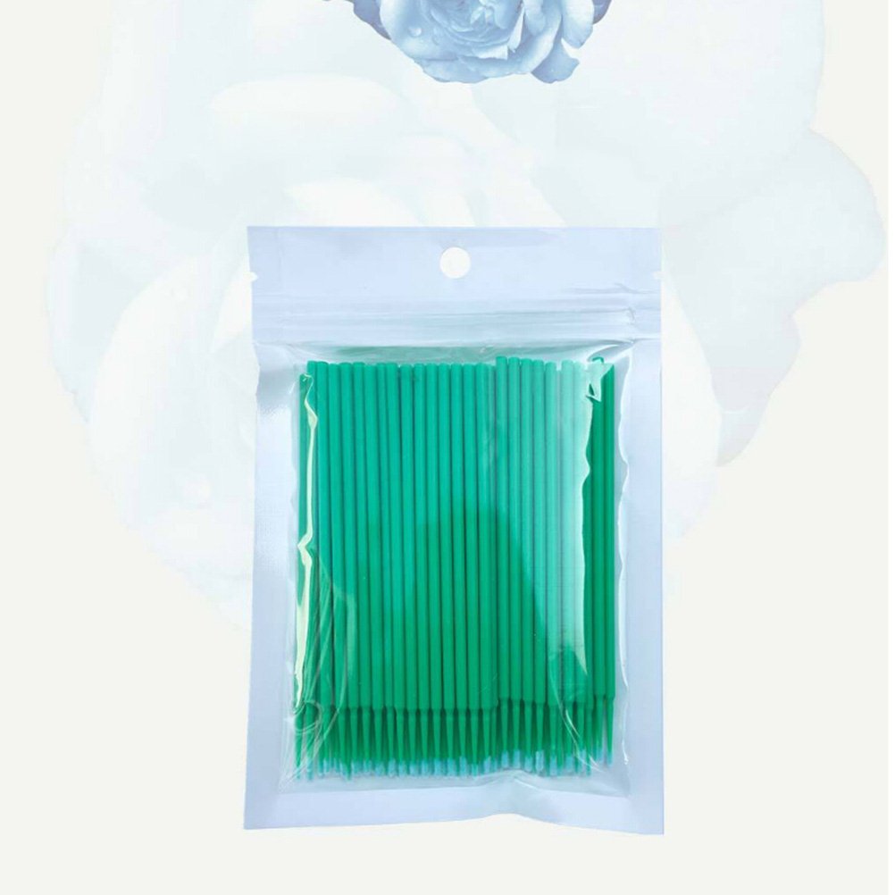 100pcs Micro Applicator Brushes for Eyelash Extensions & Makeup - Disposable & Miniature for Precise Application