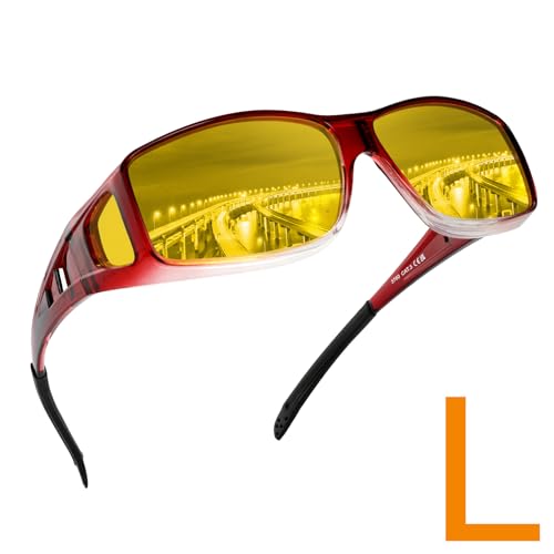 L/Red Transparent Frame-night Vision Lens