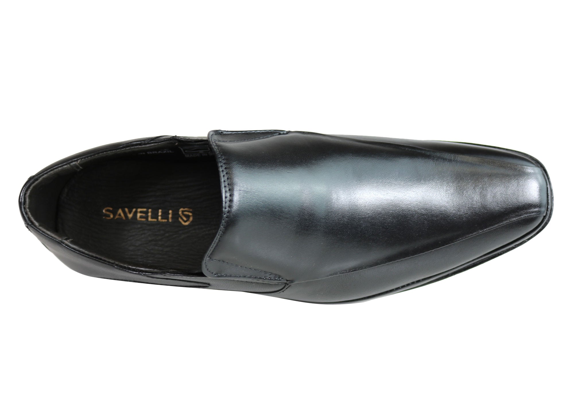 Savelli Lance Men's Comfort Slip-On Leather Dress Shoes - Handcrafted in Brazil - Perfect for Business, Weddings & Formal Occasions