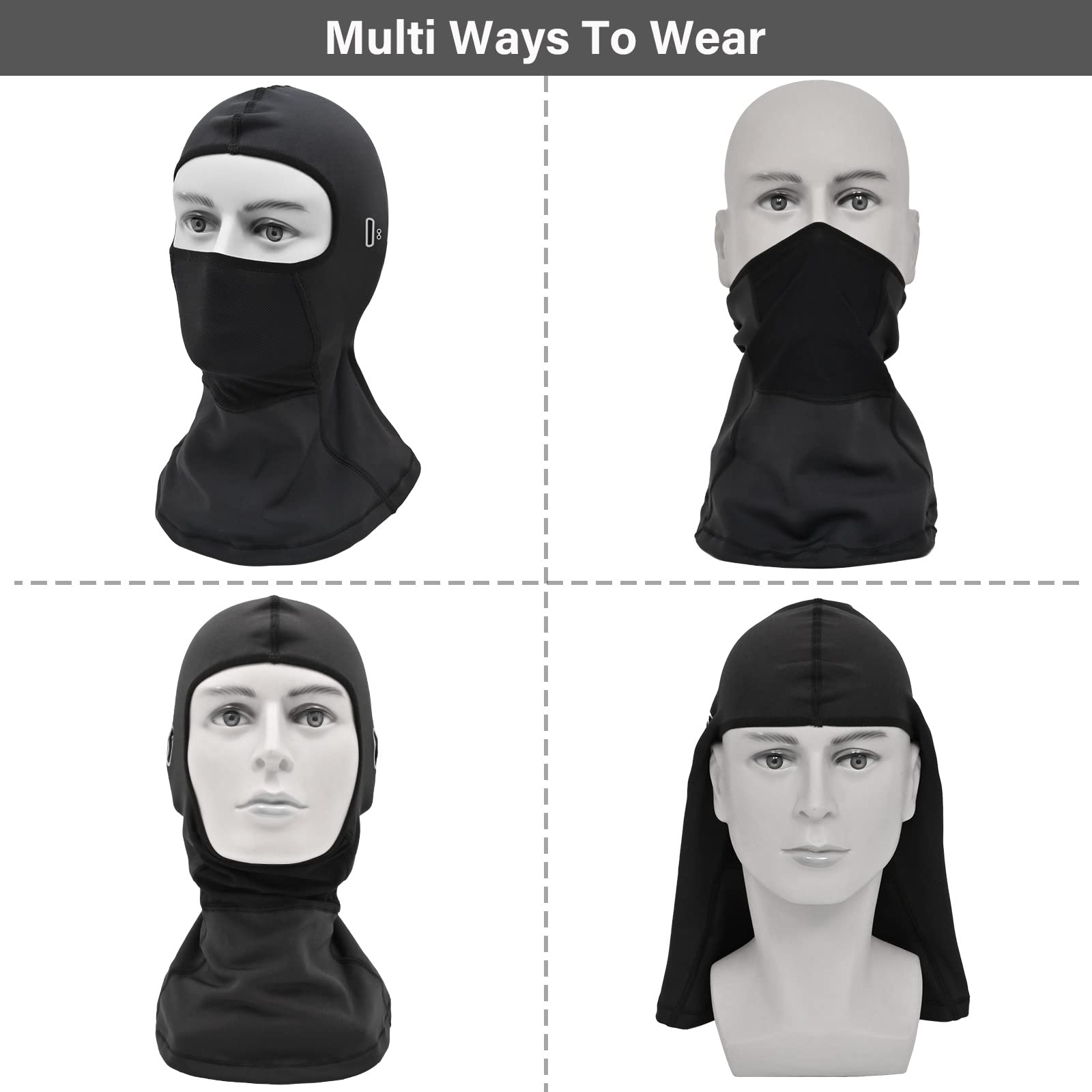 2 Pack Windproof Balaclava Ski Mask for Men & Women - Warm Winter Face Cover for Skiing, Snowboarding, Motorcycle & Outdoor Activities | Perfect for Cold Weather Sports & Commuting
