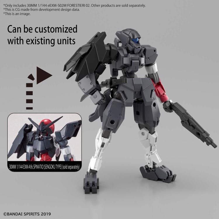Bandai 30 Minutes Missions 30MM 1/144 bEXM S02M Forestieri 02 Model Kit - Sci-Fi Mecha Building Set for Collectors & Hobbyists | Perfect for Display, Customization & Tabletop Gaming