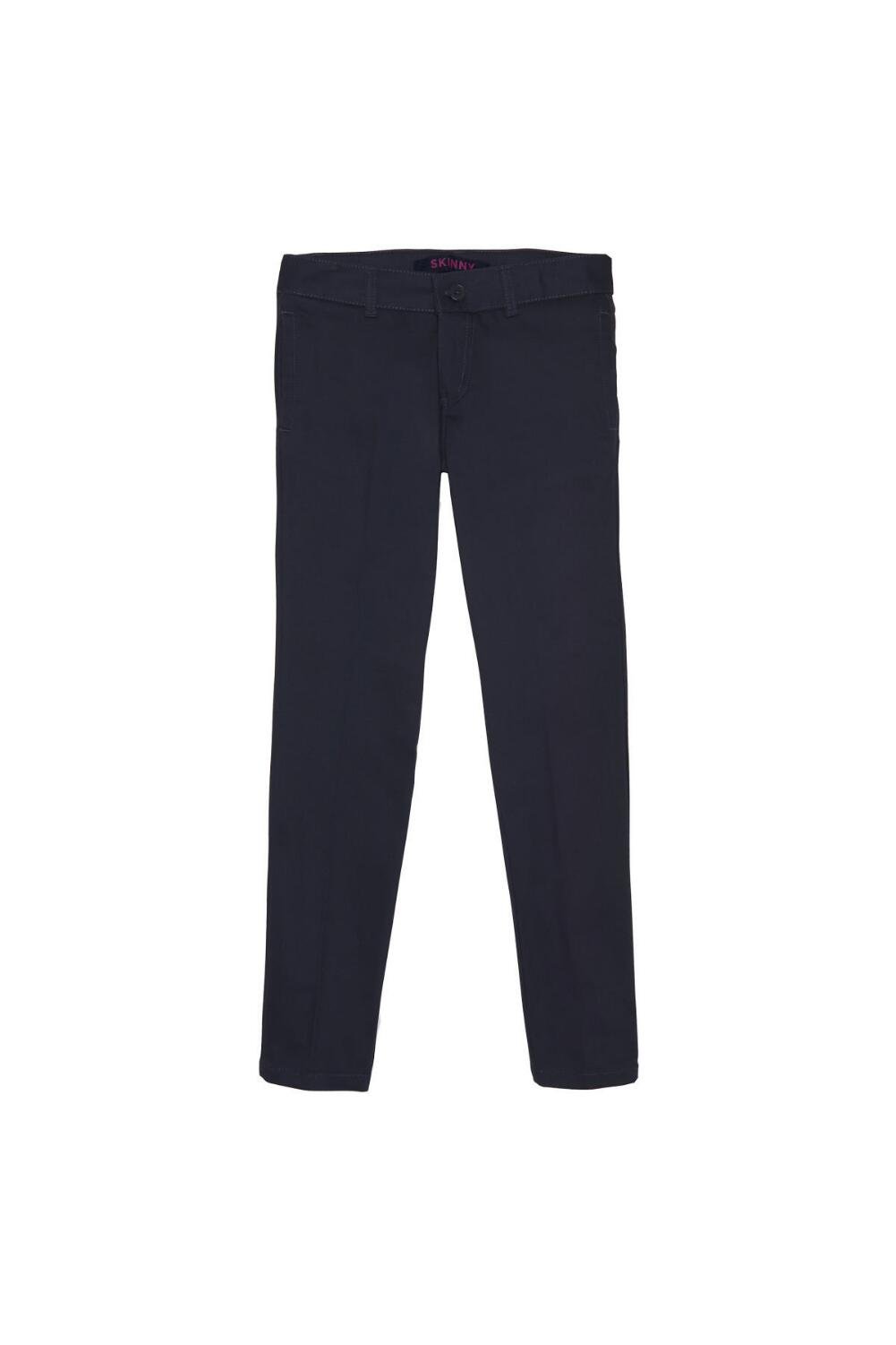 French Toast Girls' Adjustable Waist Stretch Twill Straight Leg Pants - Standard & Plus Sizes - Comfortable School Uniform & Casual Wear for Kids