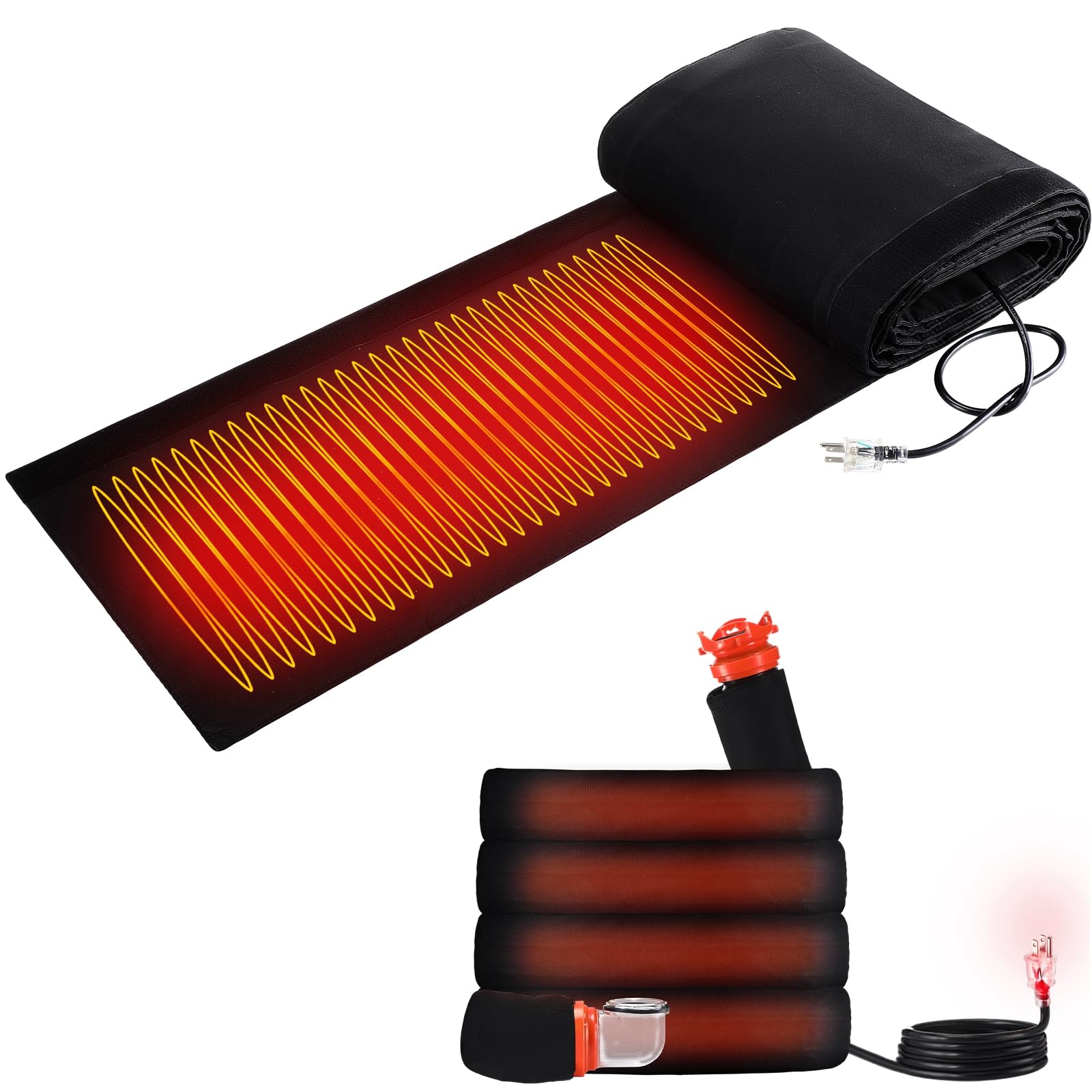 RV Heated Sewer Hose Cover Kit for Winter Camping -20°F Protection | Heated Waste Discharge Hose Sleeve for RV & Camper Accessories | 15ft Cold Weather Sewer Solution for Freezing Temperatures | Perfect for Snowy Campgrounds and Winter RV Trips