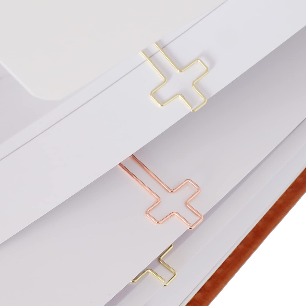 50 Pack Gold & Rose Gold Paper Clips - Bible & Journaling Supplies, Christian Study Accessories, Perfect for Scripture Marking, Planner Organization & Gift Giving