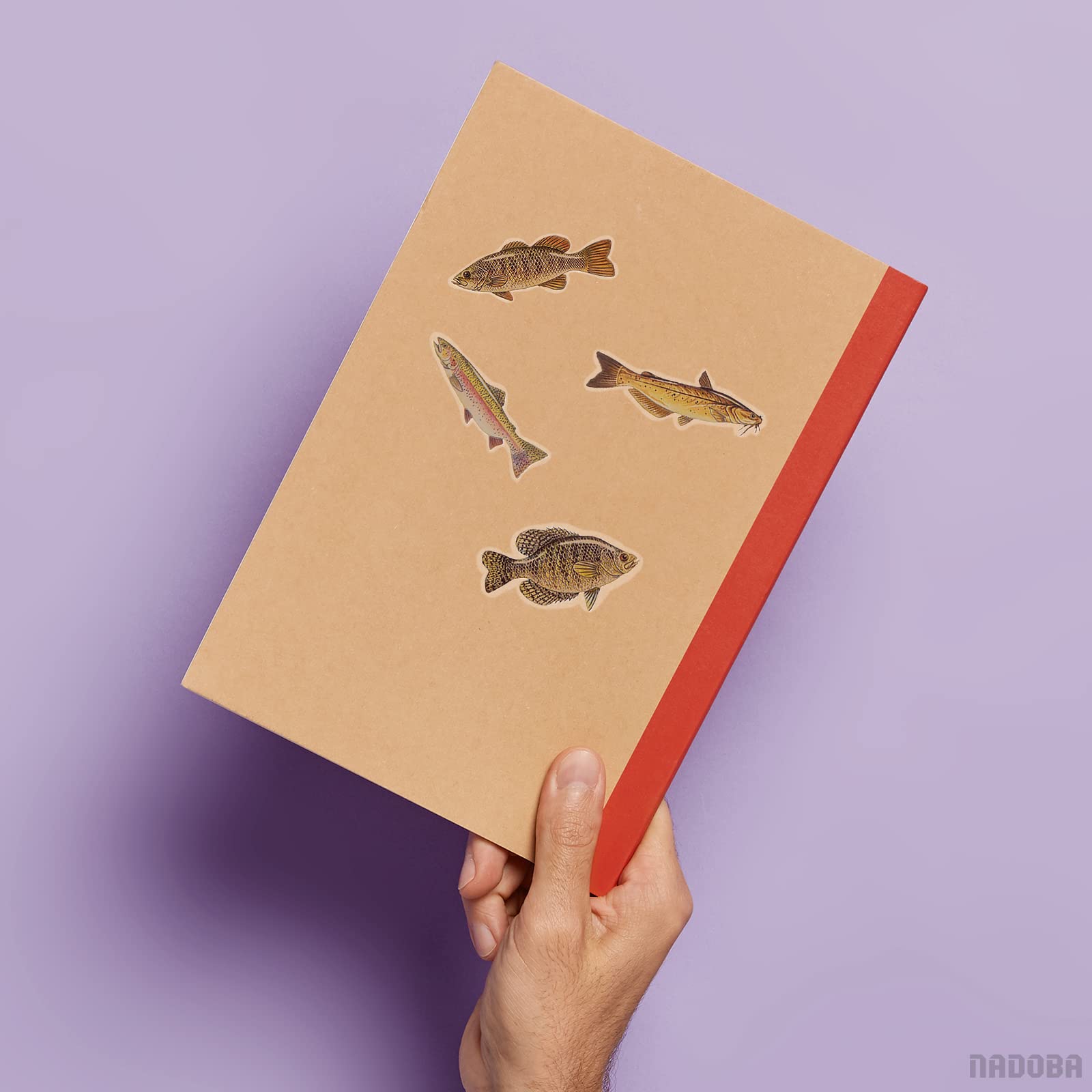 Fun Fish Stickers for Kids & Adults - 2 Sheets Small Fishing Decals with Sea Creatures - Perfect for Scrapbooking, DIY Crafts, Water Bottles & Fishing Gear Decoration