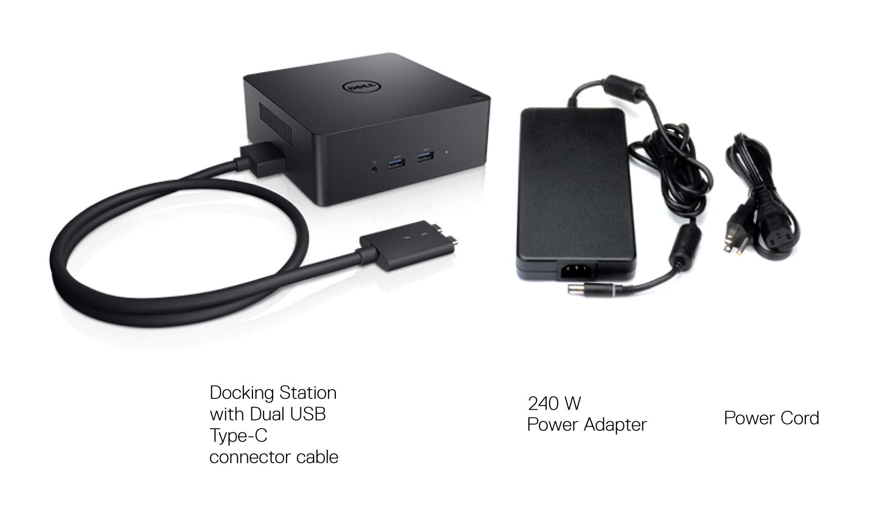 Dell Precision Dual USB-C Thunderbolt Dock TB18DC Docking Station with 240W Power Adapter - Universal Laptop Dock for MacBook Pro, Dell XPS, HP, Lenovo - Perfect for Home Office, Gaming & Workstation Setup