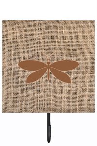Caroline's Treasures BB1055-BL-BN-SH4 Decorative Moth Burlap Key Holder - Small Multicolor Wall Organizer for Keys, Leashes & Home Entryway Decor