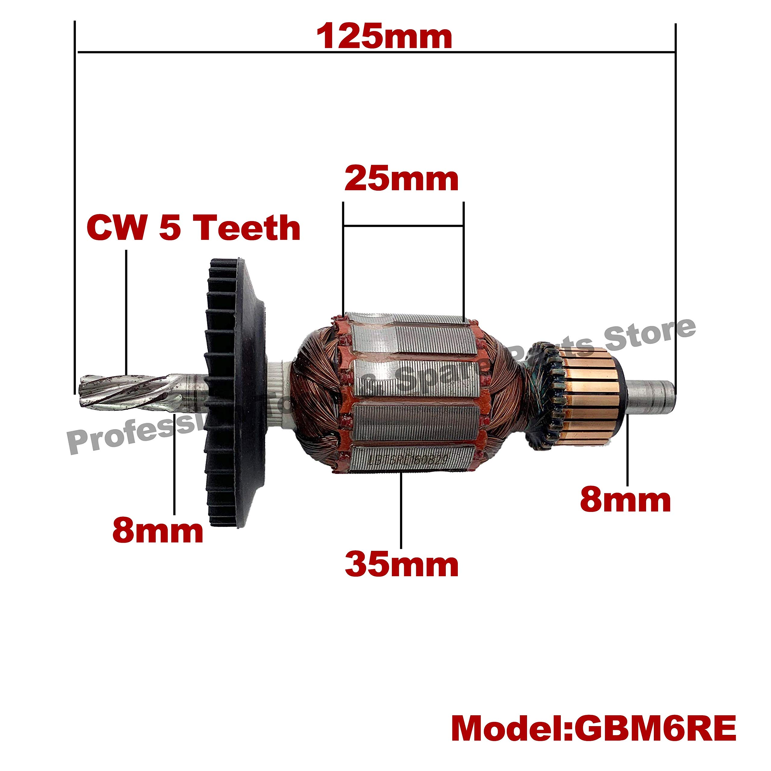 Bosch GBM6RE GBM 6RE Cordless Drill Replacement Armature Rotor - 220V-240V Motor Stator & Carbon Brush Spare Parts - Perfect for DIY Repairs and Power Tool Maintenance