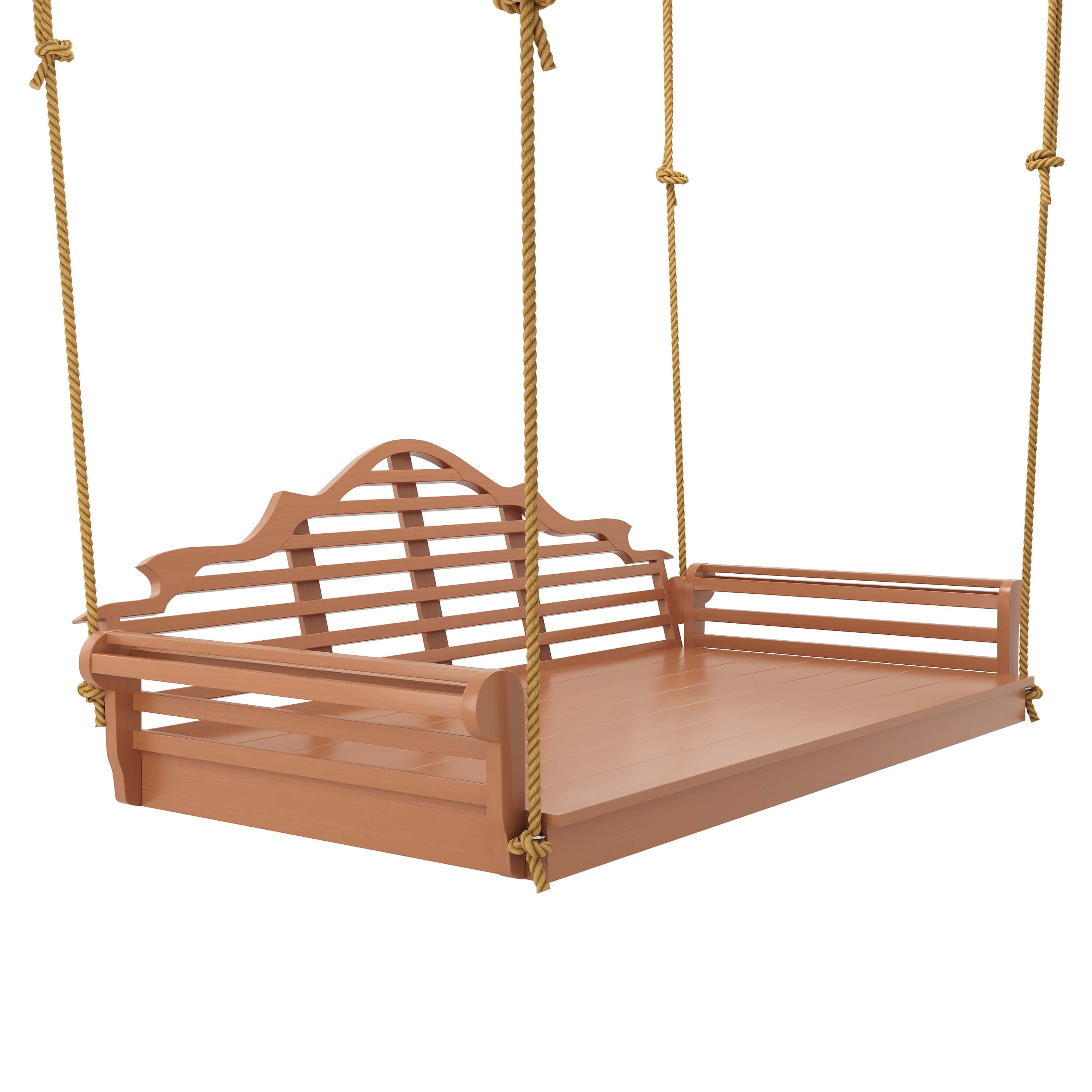 Keystone Amish Co. 6 Foot Milan Recycled Plastic Swing Bed - Outdoor Patio Furniture for Porch, Garden, and Backyard Relaxation