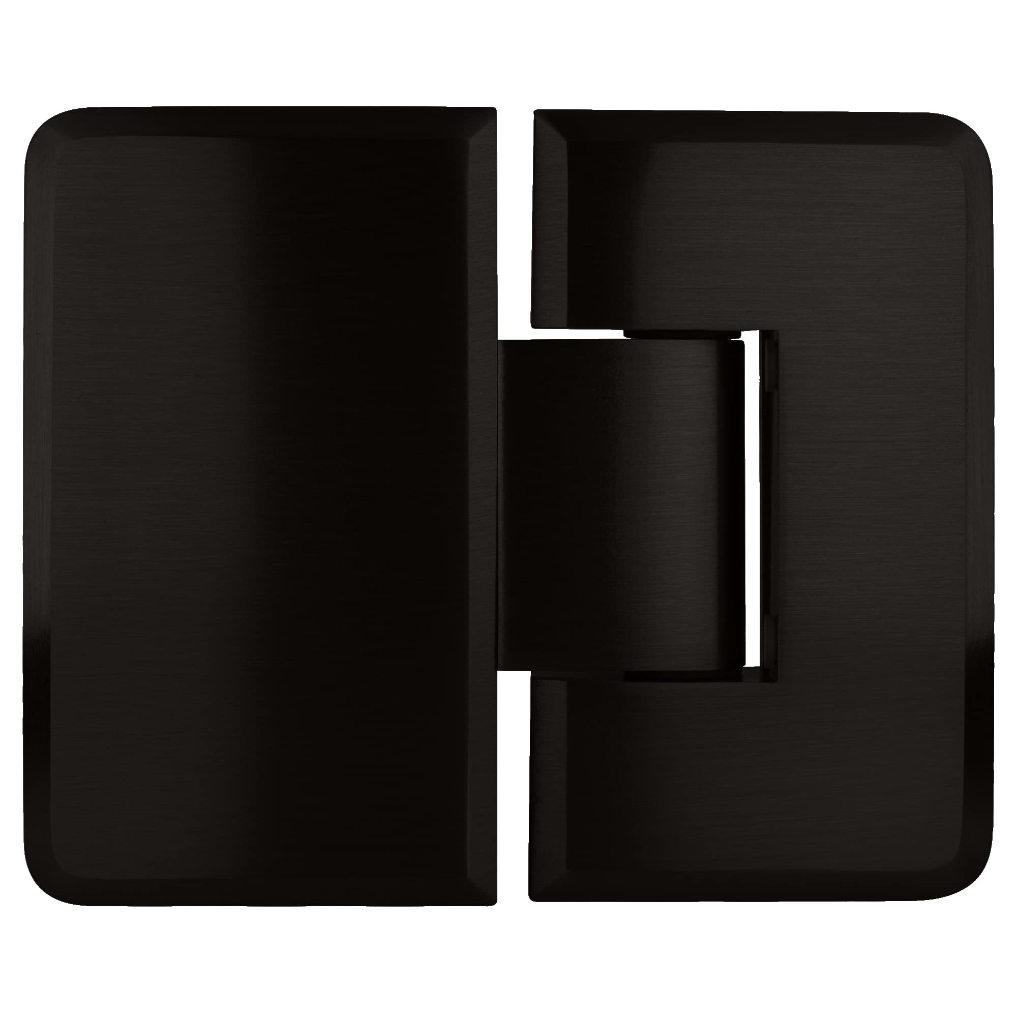 CRL C0L7800RB Oil Rubbed Bronze 180-Degree Glass-to-Glass Positive Close Cologne Hinge - Perfect for Shower Doors, Cabinet Doors, and Glass Partitions
