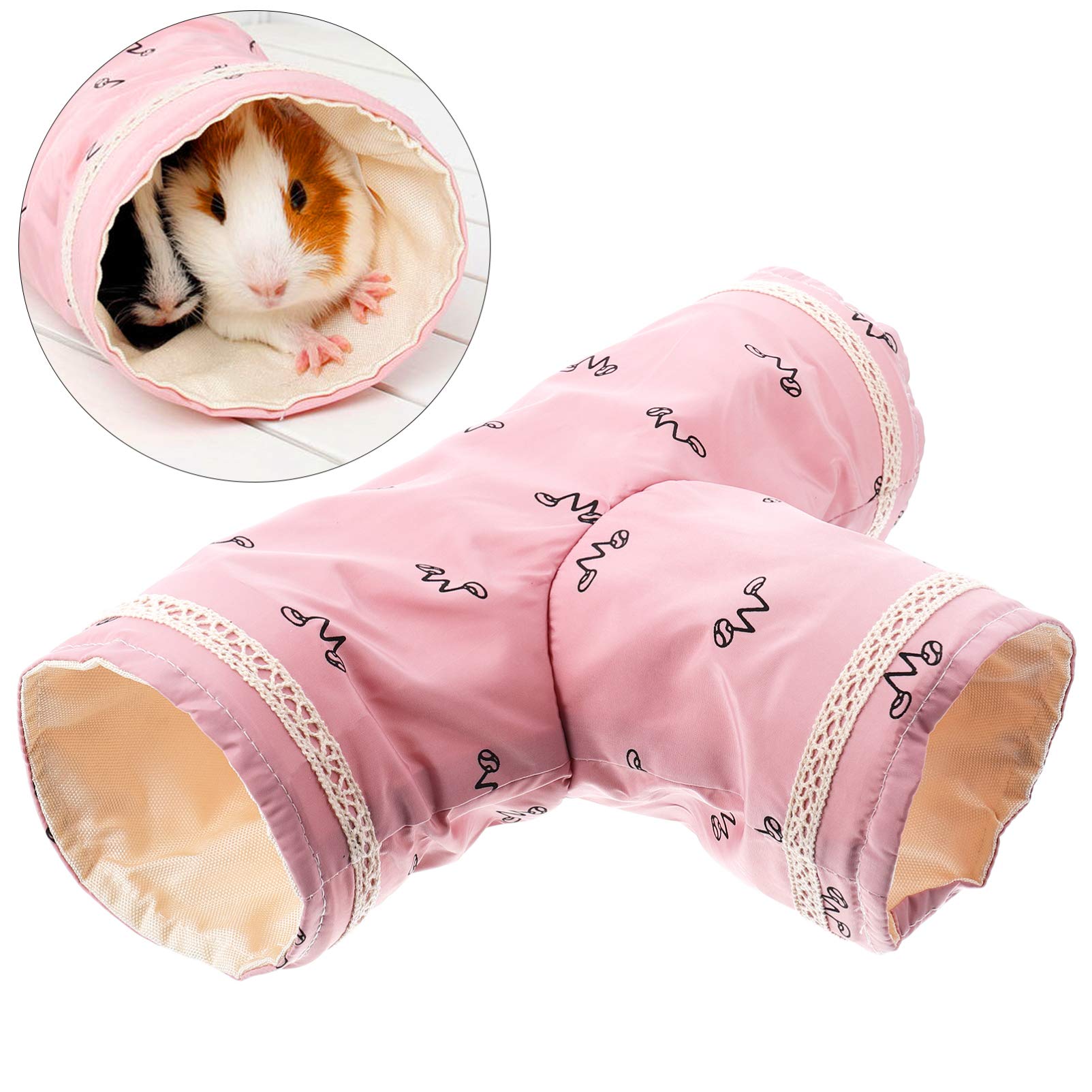 Balacoo Collapsible Hamster Play Tunnel - Durable Pet Toy for Hamsters, Guinea Pigs, Chinchillas, Rats, Puppies & Kittens | Small Animal Chew Toy & Training Aid | Perfect for Cage Enrichment & Playtime Activities