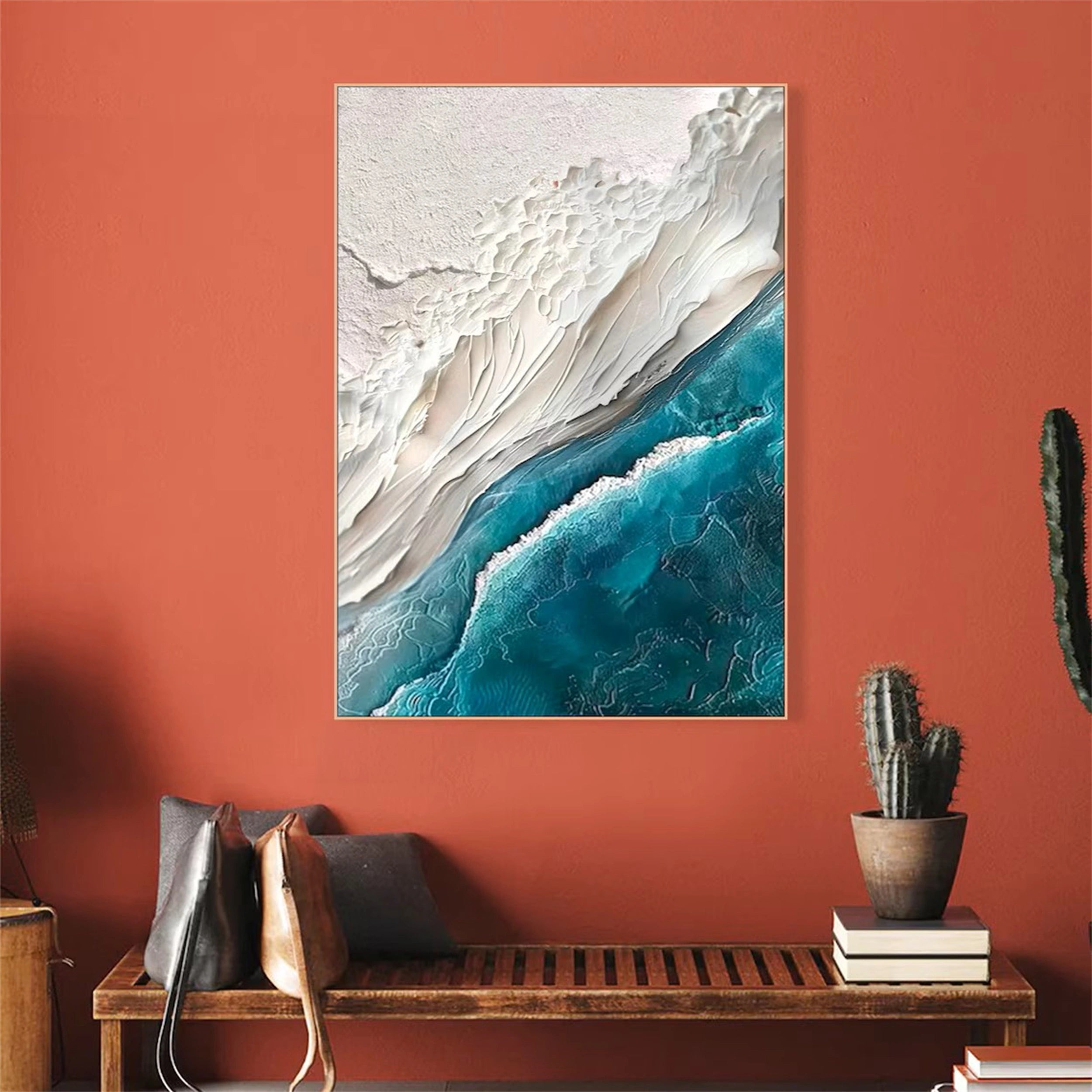 Ocean And Sky Painting #OS 069 - Stunning Seascape Wall Art for Home & Office Decor - Perfect for Living Room, Bedroom or Beach House