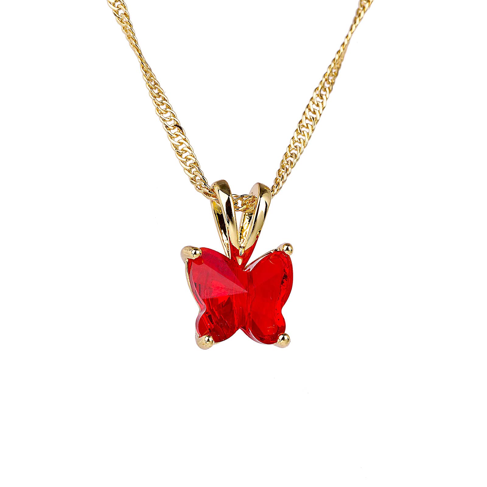 12 Month Birthstone Butterfly Necklace - Horoscope Crystal Choker with Premium Pendant Charm for Women & Girls (16+2 Inches) | Elegant Gift for Birthdays, Anniversaries & Special Occasions