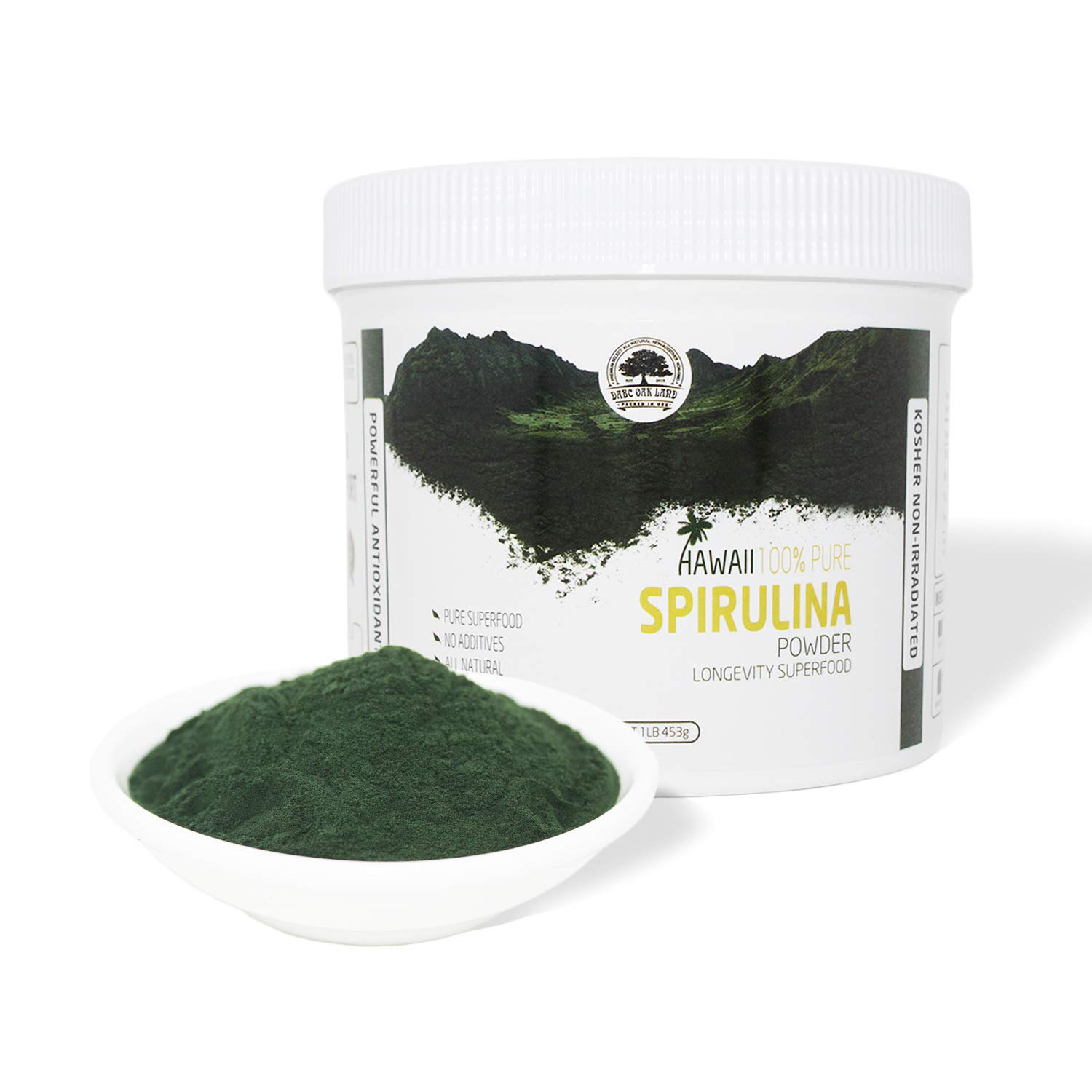 Organic Spirulina Powder 16oz (1LB) - 100% Pure Vegan Superfood, High Protein Supplement for Smoothies, Shakes & Fitness Nutrition - Natural Energy Booster for Athletes & Healthy Lifestyle