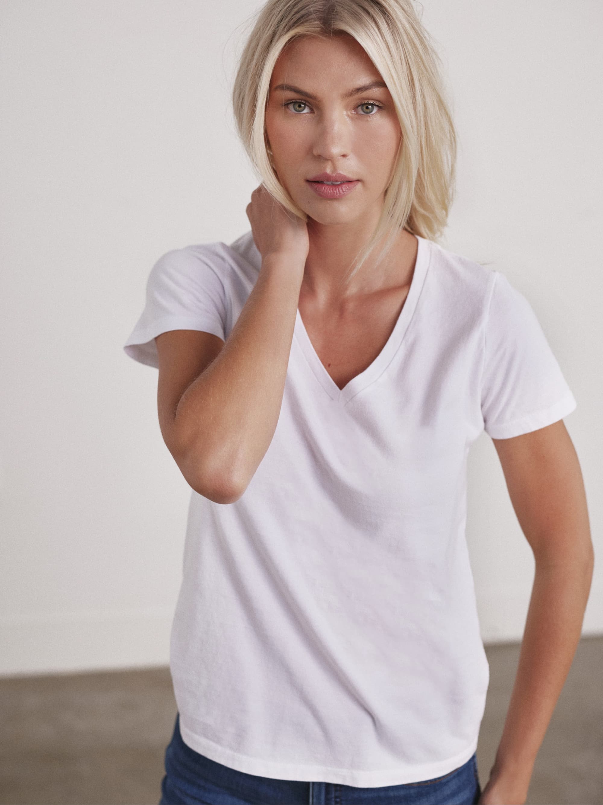 Organic Cotton V-Neck T-Shirt for Women - Soft Breathable Eco-Friendly Tee - Perfect for Casual Wear, Yoga & Everyday Comfort