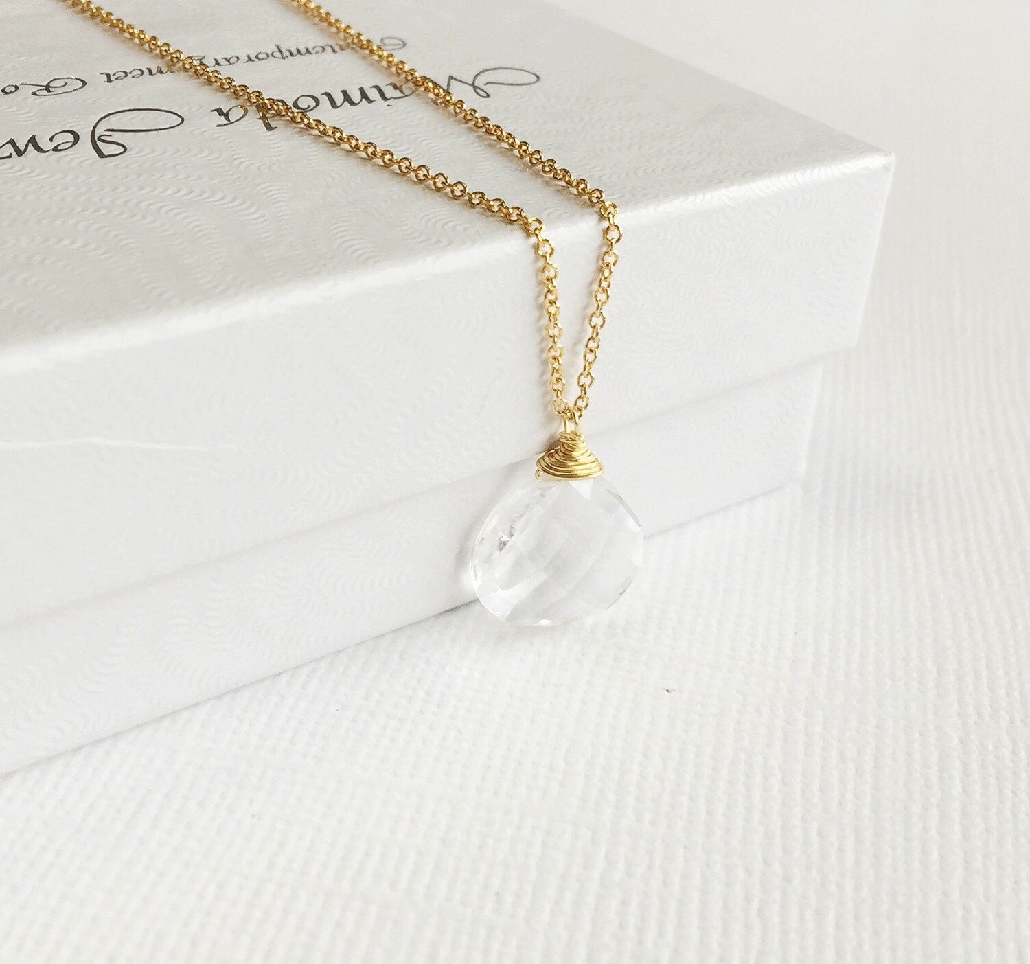 Kaipo Crystal Quartz Necklace (N192) - Elegant & Healing Jewelry for Women, Perfect for Gifts, Parties & Everyday Wear