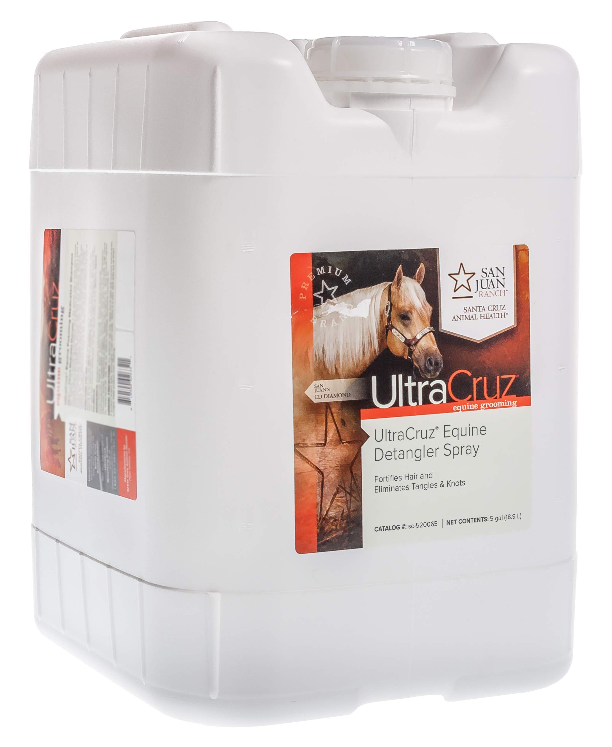 UltraCruz Equine Detangler Spray for Horses - 5 Gallon Refill | Tangle-Free Mane & Tail Care | Perfect for Grooming, Shows & Daily Horse Maintenance