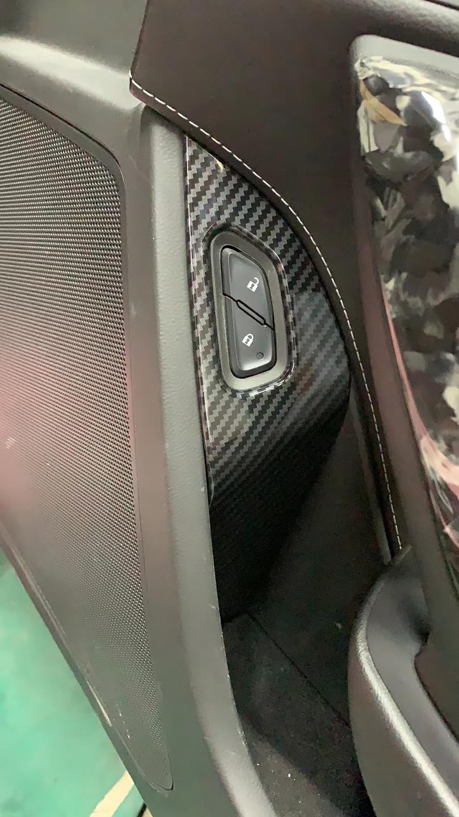 Carbon Fiber Speaker Ring Cover Trim for 2014-2019 Chevrolet Corvette C7 Stingray | Premium Interior Accessories | Enhances Car Audio & Interior Style