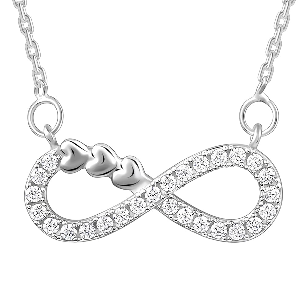 GIVA 925 Sterling Silver Infinity Heart Pendant Necklace for Women | Romantic Gift for Girlfriend, Wife, Daughter | Authentic 925 Stamp & Certificate | 6-Month Warranty | Perfect for Anniversaries, Valentine's Day & Special Occasions