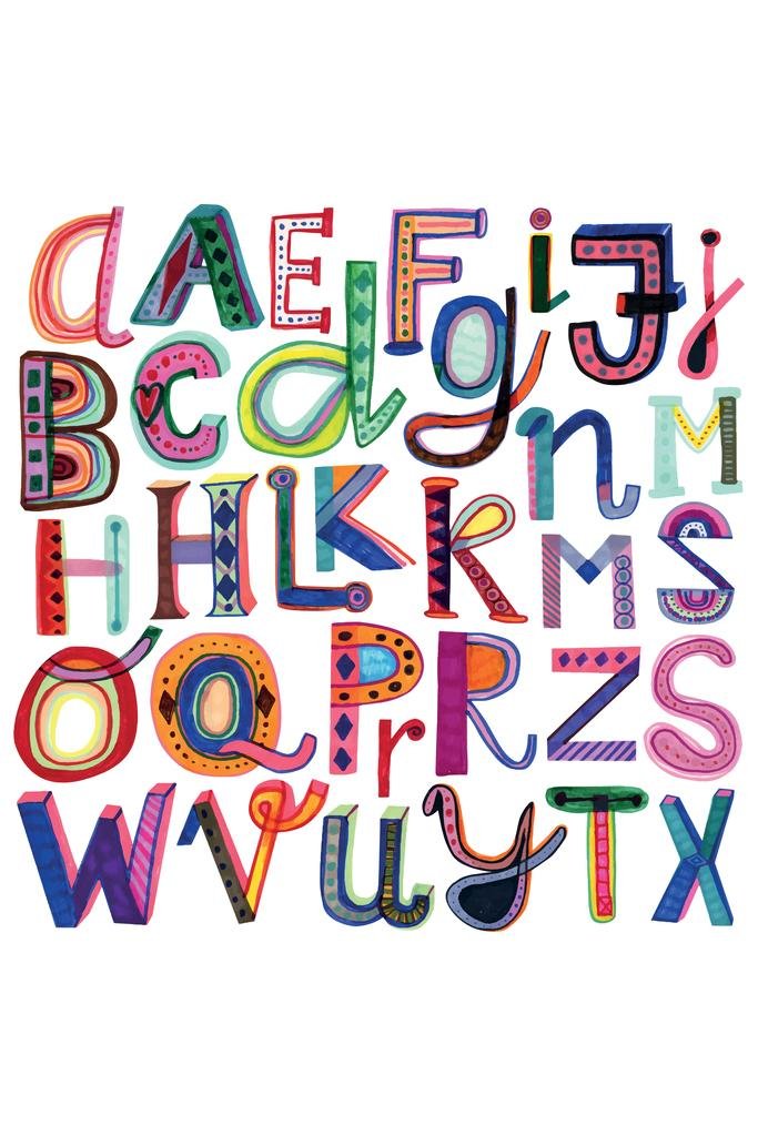 Colorful ABC Alphabet Poster 36x54 - Educational Classroom & Homeschool Decor