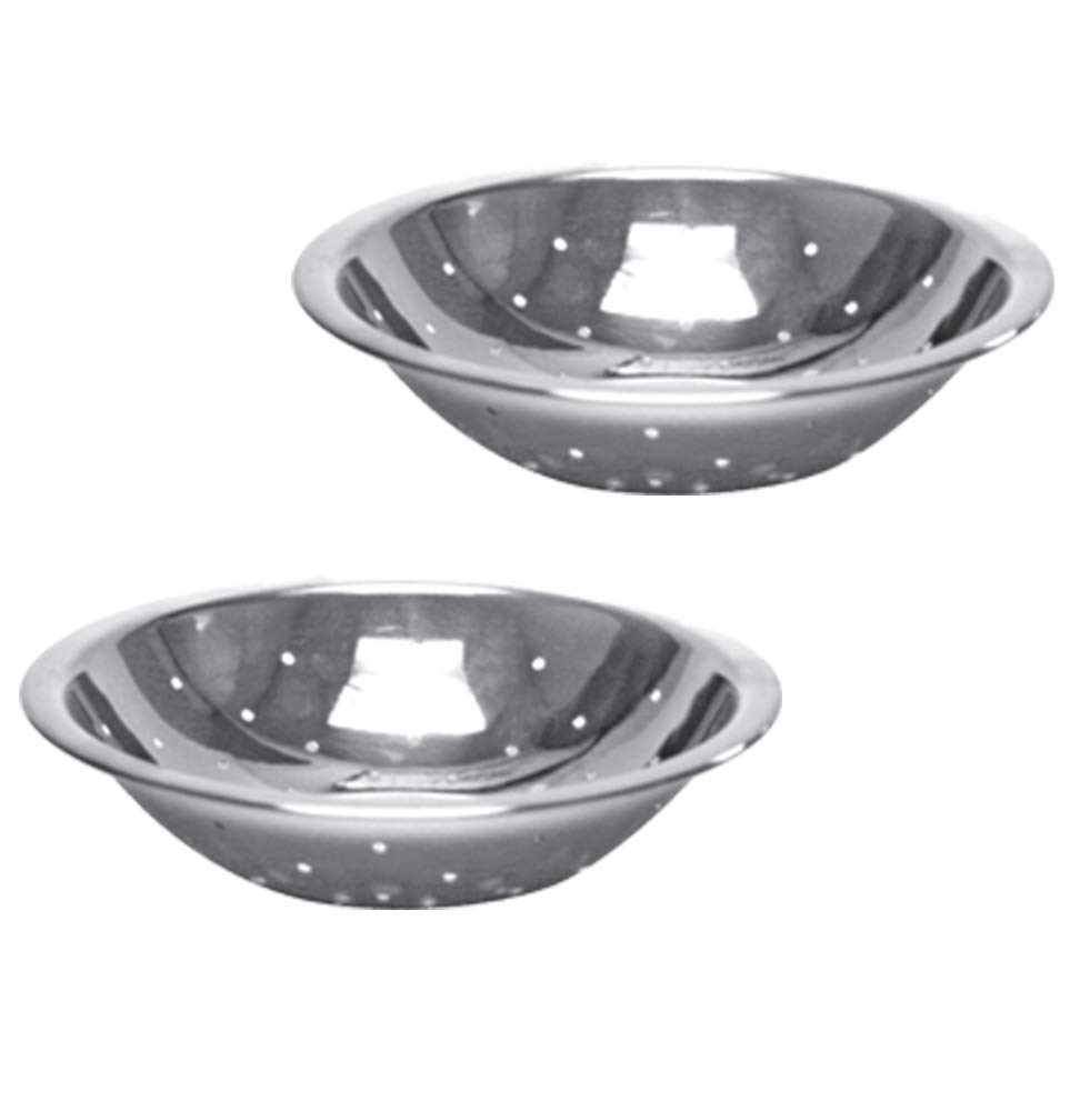 Premium Stainless Steel Perforated Mixing Bowls Set - 2-Piece (2 QT) for Baking, Cooking, Straining & Dough Rising - Ideal for Chefs, Home Bakers & Meal Prep