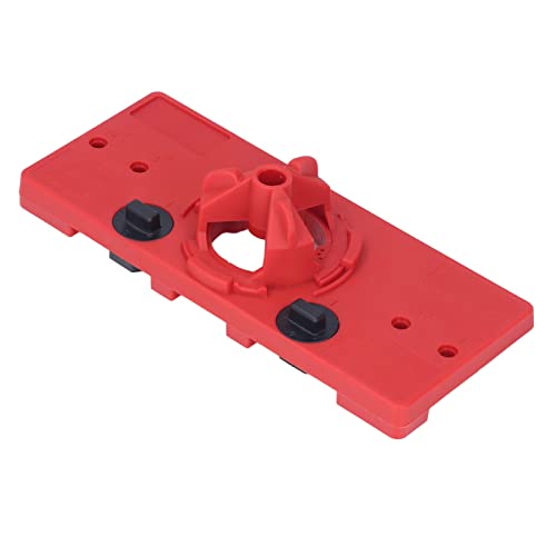 Premium Concealed Hinge Jig Kit - Hinge Drilling Tool Set with Punch Locator & Drill Template Guide for Face Frame Cabinet & Cupboard Door Installation (Red) - Perfect for DIY Home Improvement & Professional Woodworking Projects