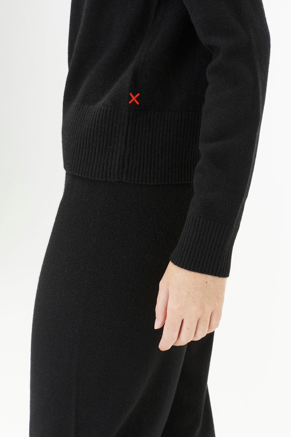 Premium Black Wool Cashmere Wide Leg Lounge Pants for Women - Soft & Warm High Waisted Comfort Pants for Relaxing at Home, Travel & Yoga