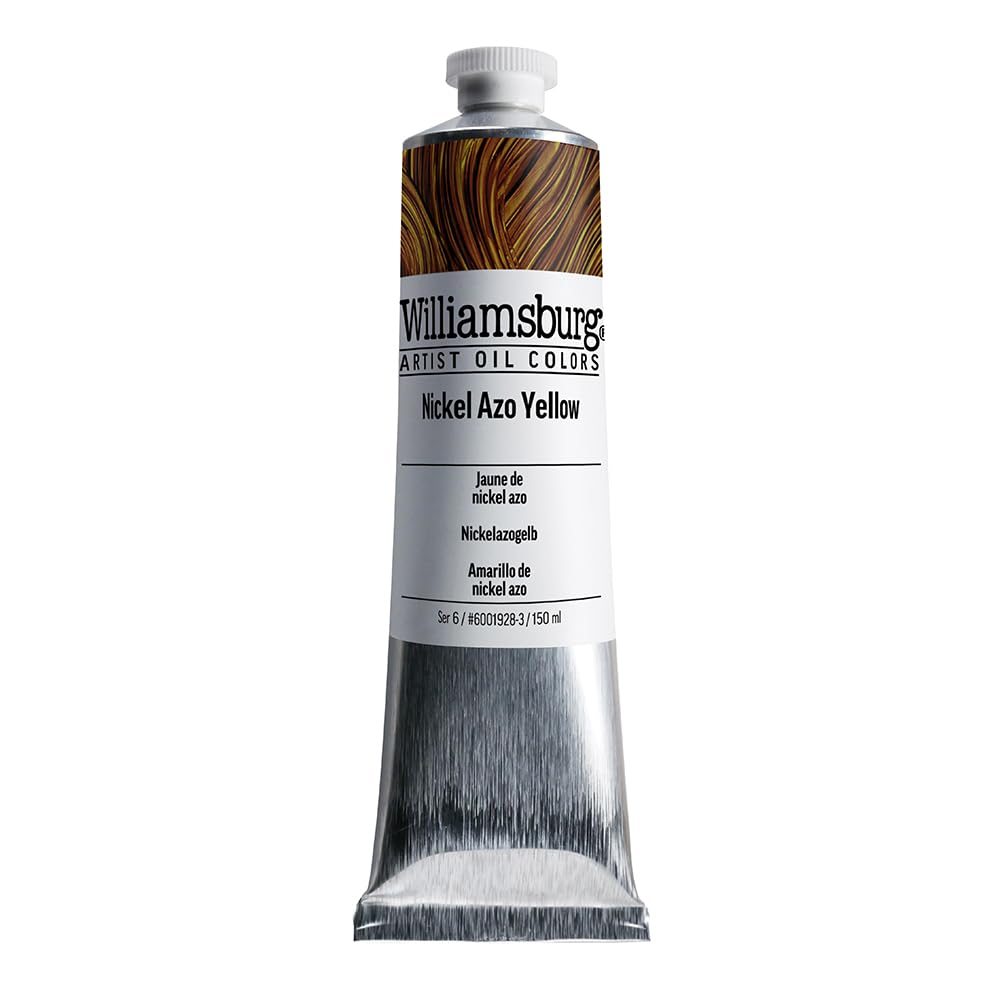 GOLDEN Williamsburg Artist Oil Colors - Nickel Azo Yellow (150ml Tube) | Professional Transparent Oil Paint for Canvas Painting & Fine Art