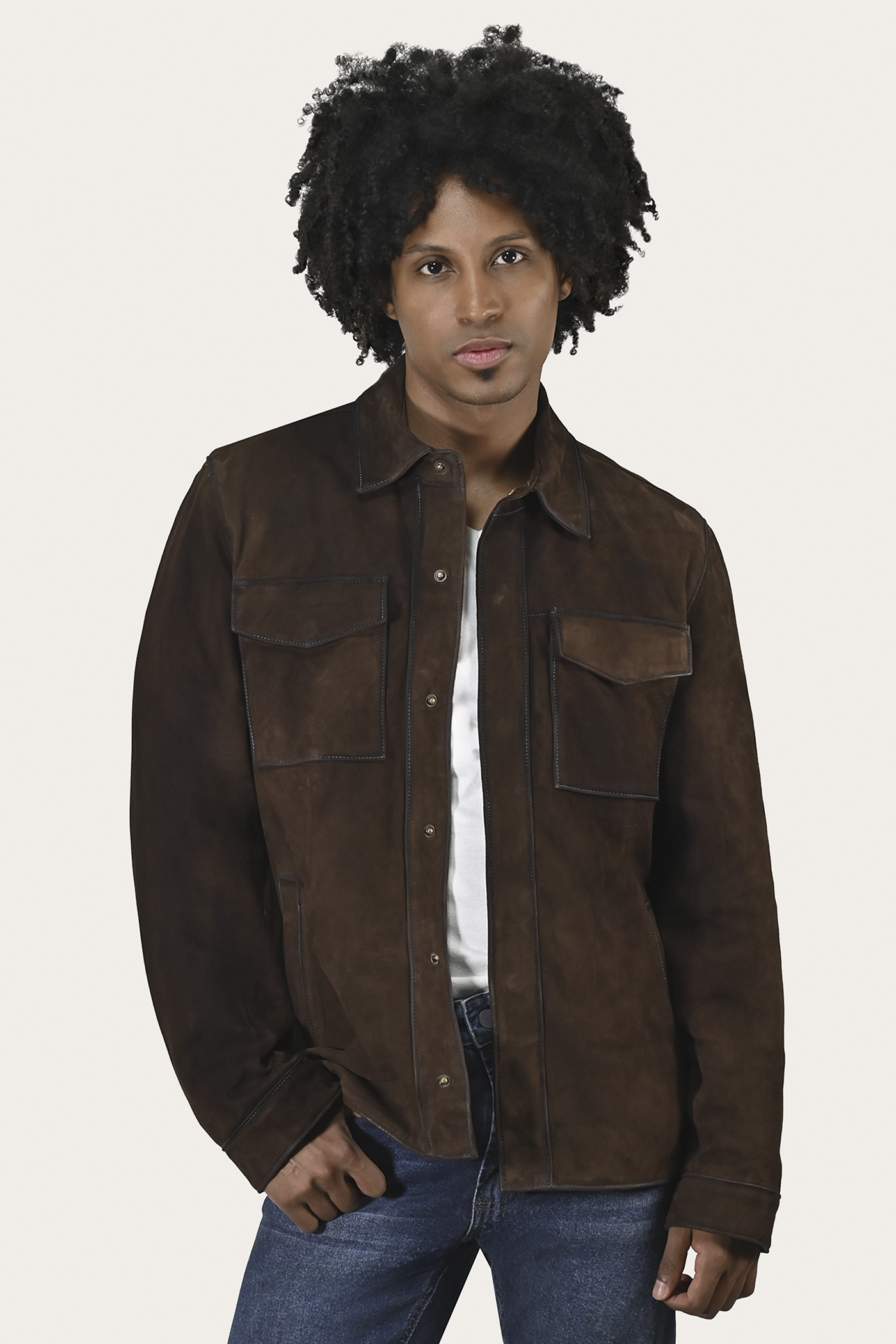Brock Shacket for Men - Dark Brown Plaid Flannel Shirt Jacket - Cozy Fall & Winter Layering Outfit for Casual Wear, Hiking, and Outdoor Adventures