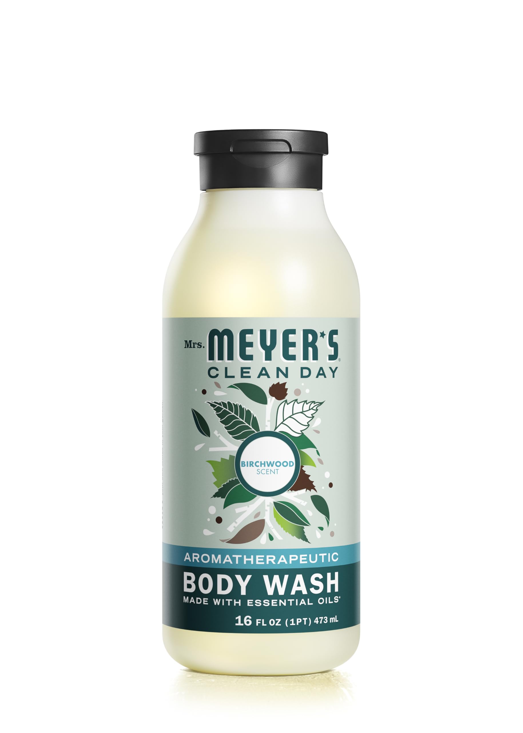 Mrs. Meyer's Birch Wood Scented Body Wash - 16 oz | Natural & Moisturizing Shower Gel for Women & Men | Perfect for Daily Use & Relaxing Bath Time