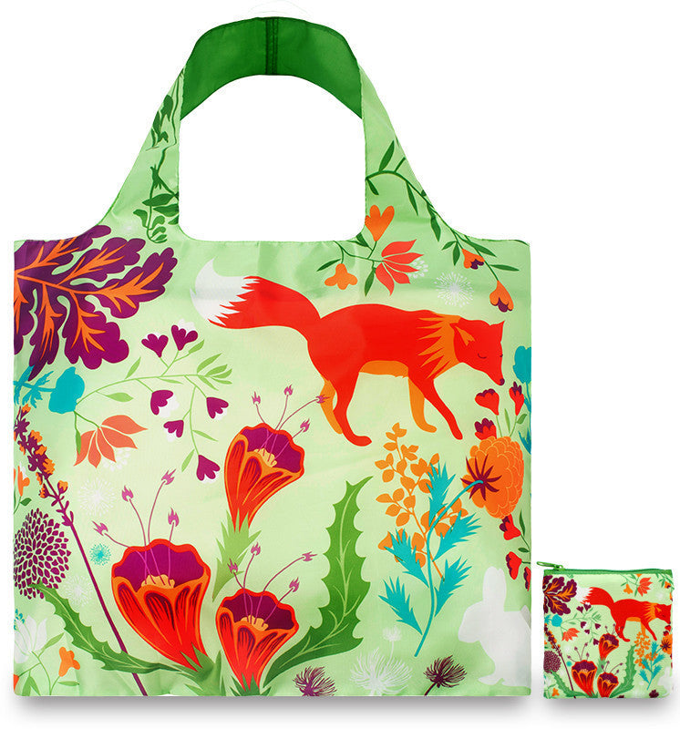 LOQI Eco-Friendly Tote Bag - FOREST Collection by Cristina Caramida | Reusable Shopping Bag for Groceries, Beach & Daily Use