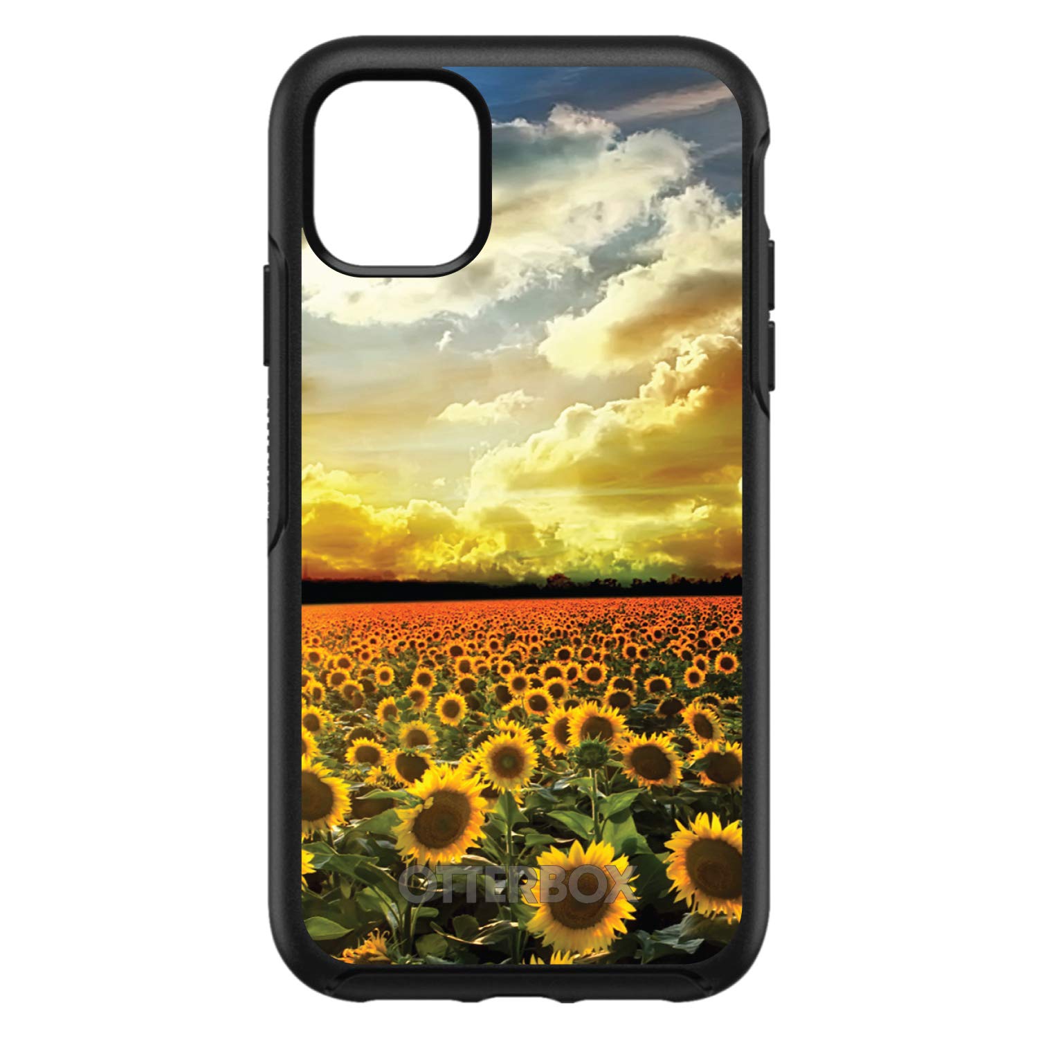 DistinctInk iPhone 11 Pro MAX Case (6.5 Inch) - Shockproof Protective Phone Cover with Sunflower Design - Replacement for OtterBox Symmetry - Perfect for Outdoor Activities, Travel & Daily Use