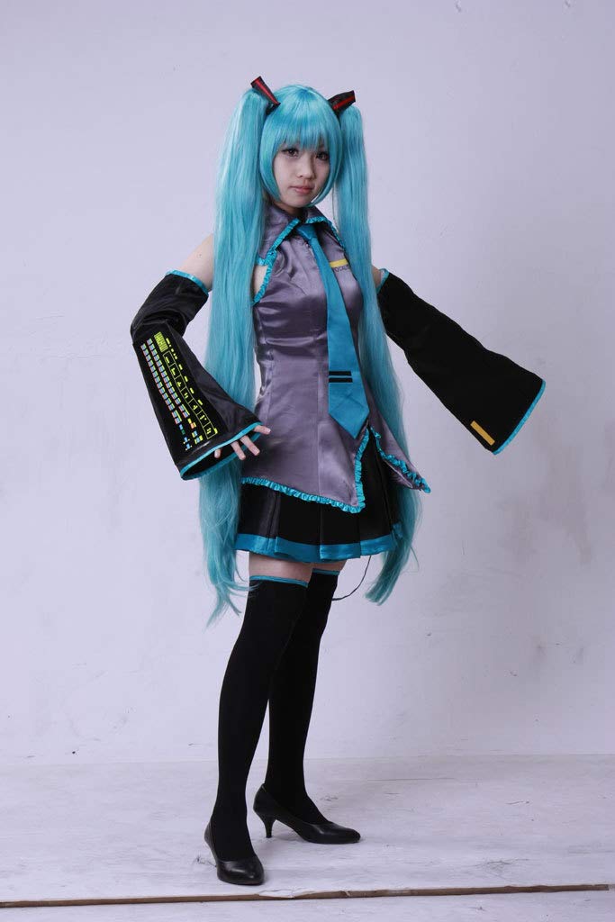 **Hatsune Miku Full Cosplay Costume Set - Anime Vocaloid Harajuku Outfit for Conventions, Halloween & Cosplay Events**