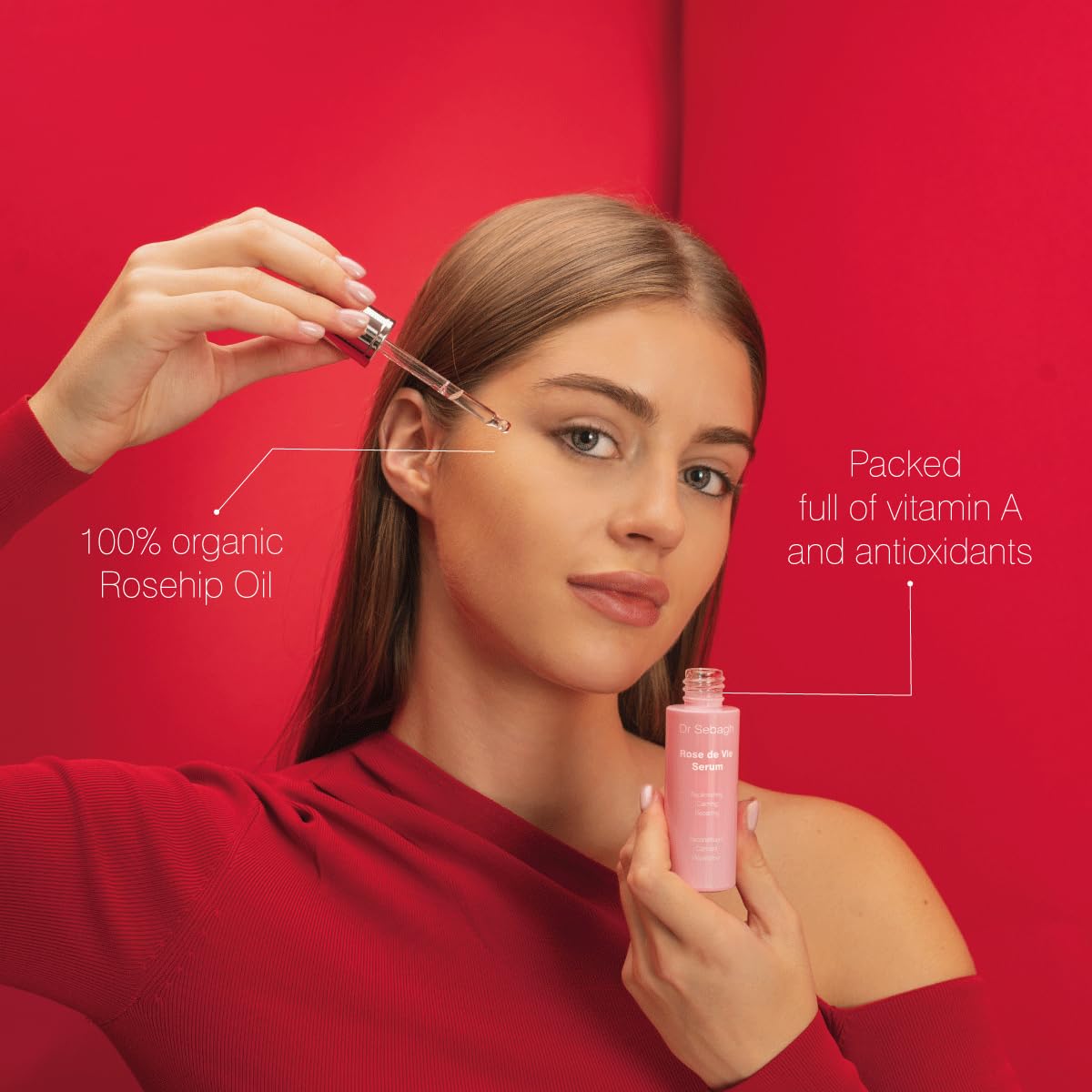 Dr Sebagh Rose De Vie Serum - Soothing & Nourishing Anti-Aging Face Serum with Rose Extract | Hydrating & Calming Formula for Sensitive Skin | Radiance Boosting Treatment (1.0 fl Oz) | Perfect for Daily Skincare Routine & Nighttime Hydration