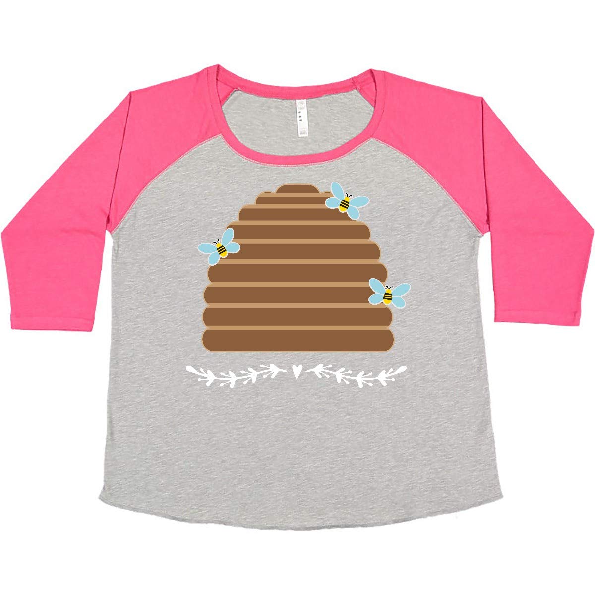 Inktastic Honeybees Honey Hive Women's Plus Size T-Shirt - Cute Bee Graphic Tee for Casual Wear, Gardening & Outdoor Activities